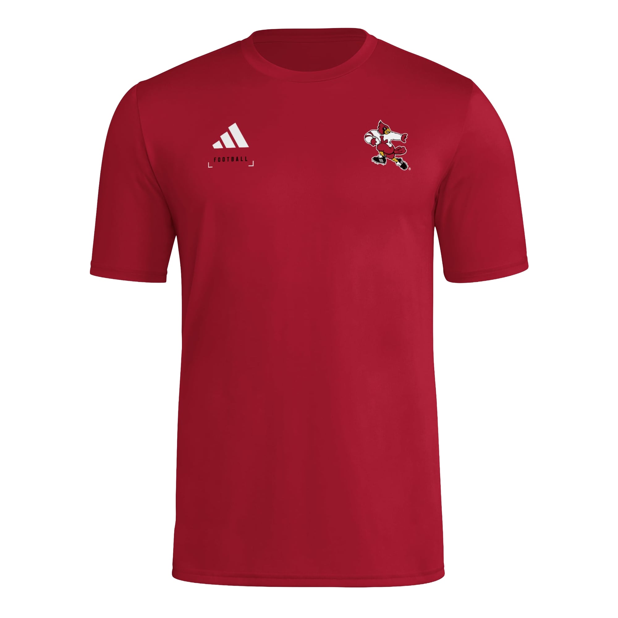 T-shirt d'avant-match adidas rouge Louisville Cardinals Locker Football Icon AEROREADY pour homme