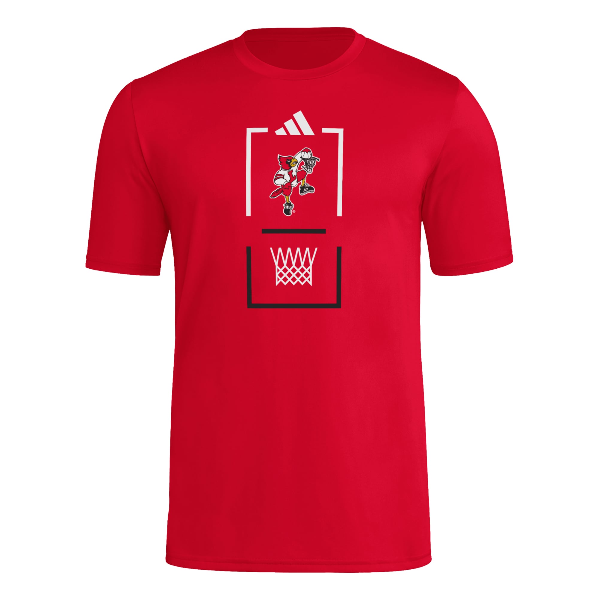 T-shirt d'avant-match adidas rouge Louisville Cardinals pour homme