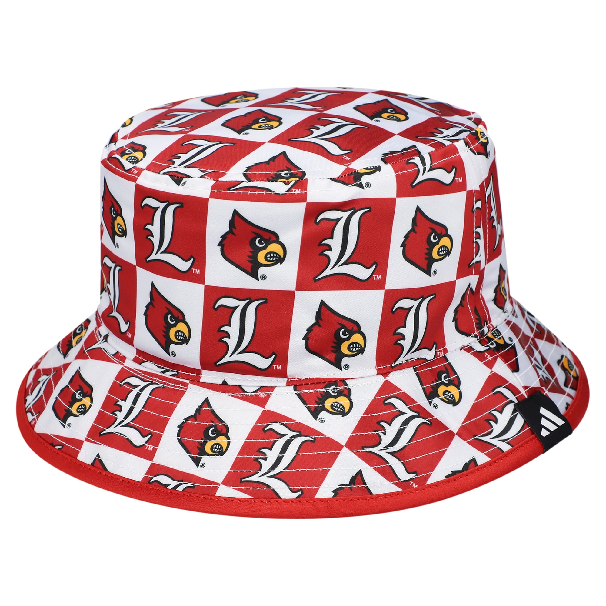 Men's adidas Red Louisville Cardinals Reversible Bucket Hat