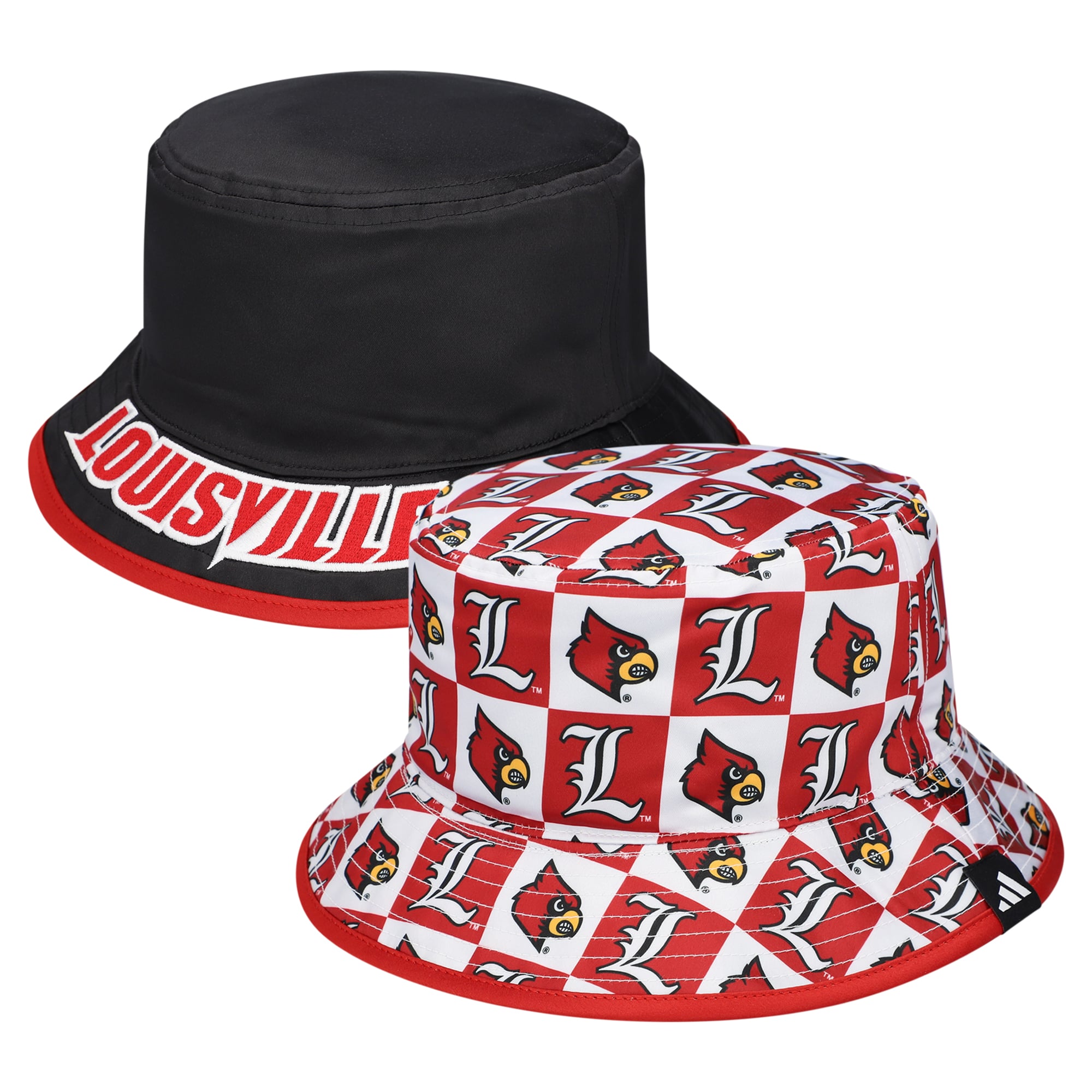 Men's adidas Red Louisville Cardinals Reversible Bucket Hat