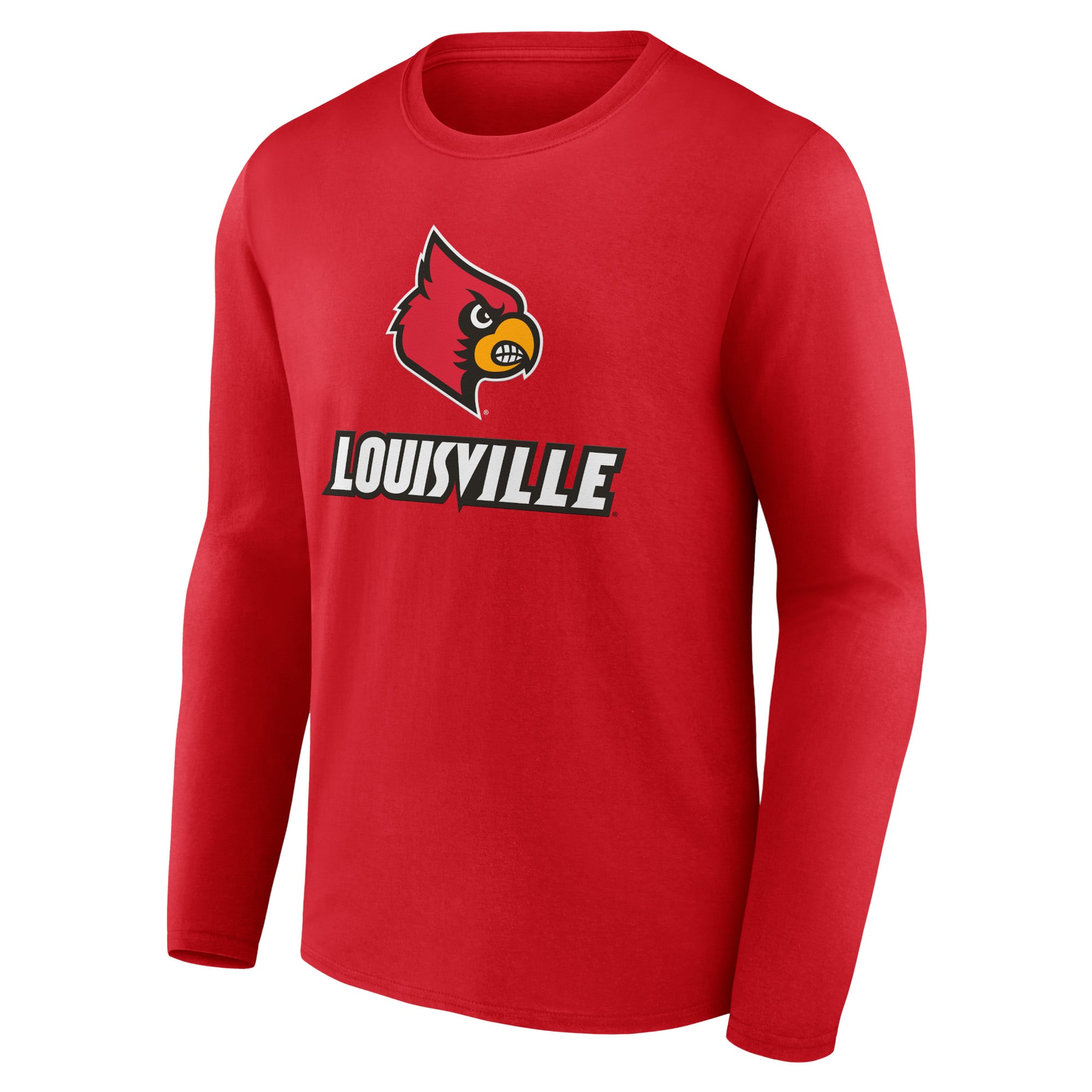 Men's Red Louisville Cardinals Lockup Team Long Sleeve T-Shirt