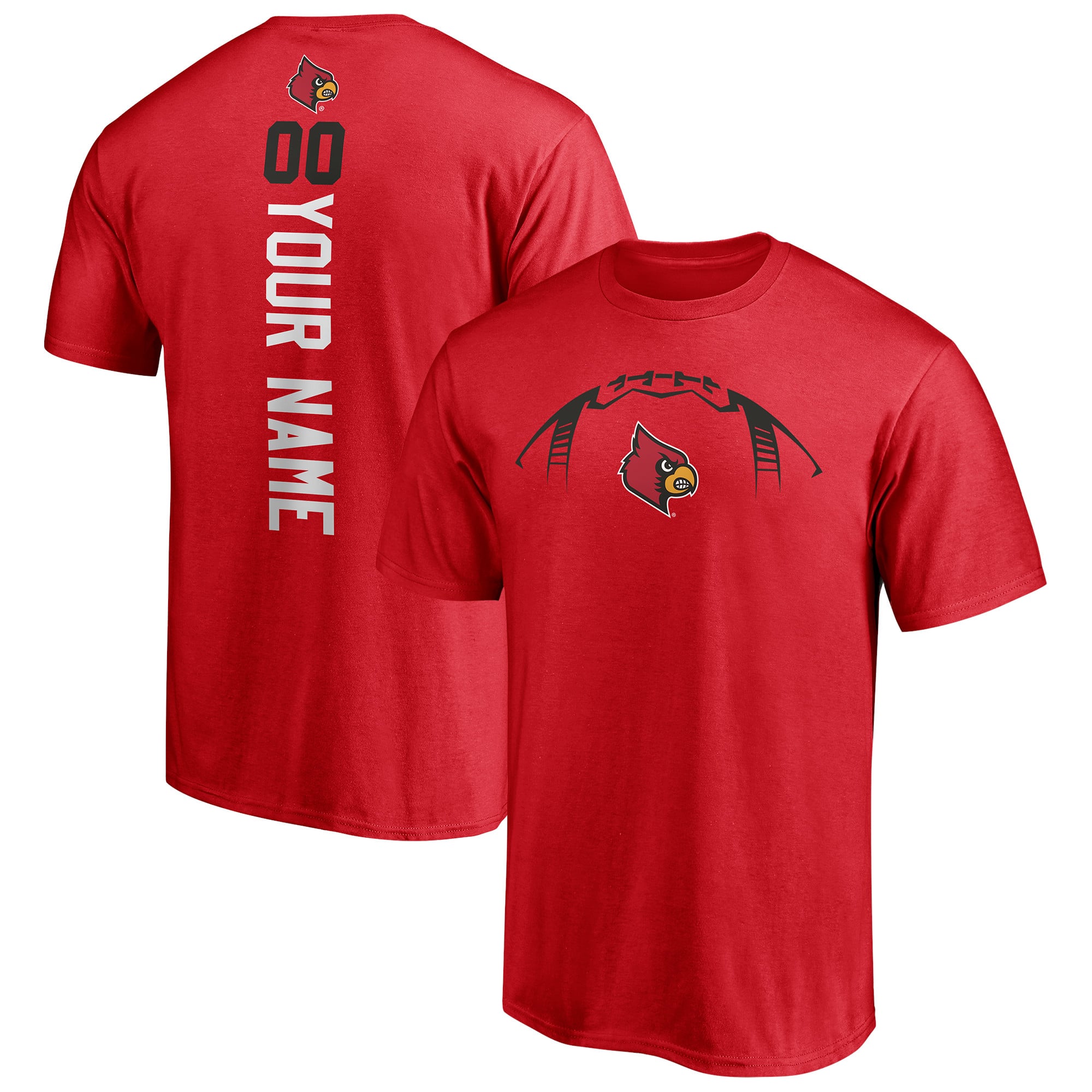Men's Red Louisville Cardinals Playmaker Football Personalized