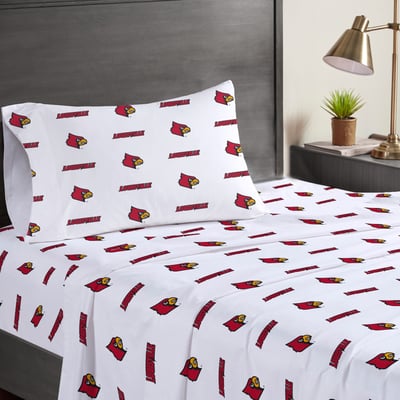 Louisville Cardinals Pegasus Three-Piece Twin Sheet Set