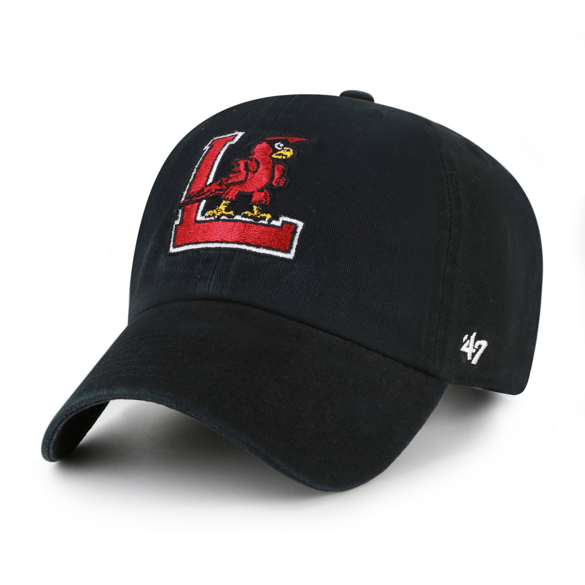 Unisex '47  Louisville Cardinals Black Vault Clean Up Adjustable Hat