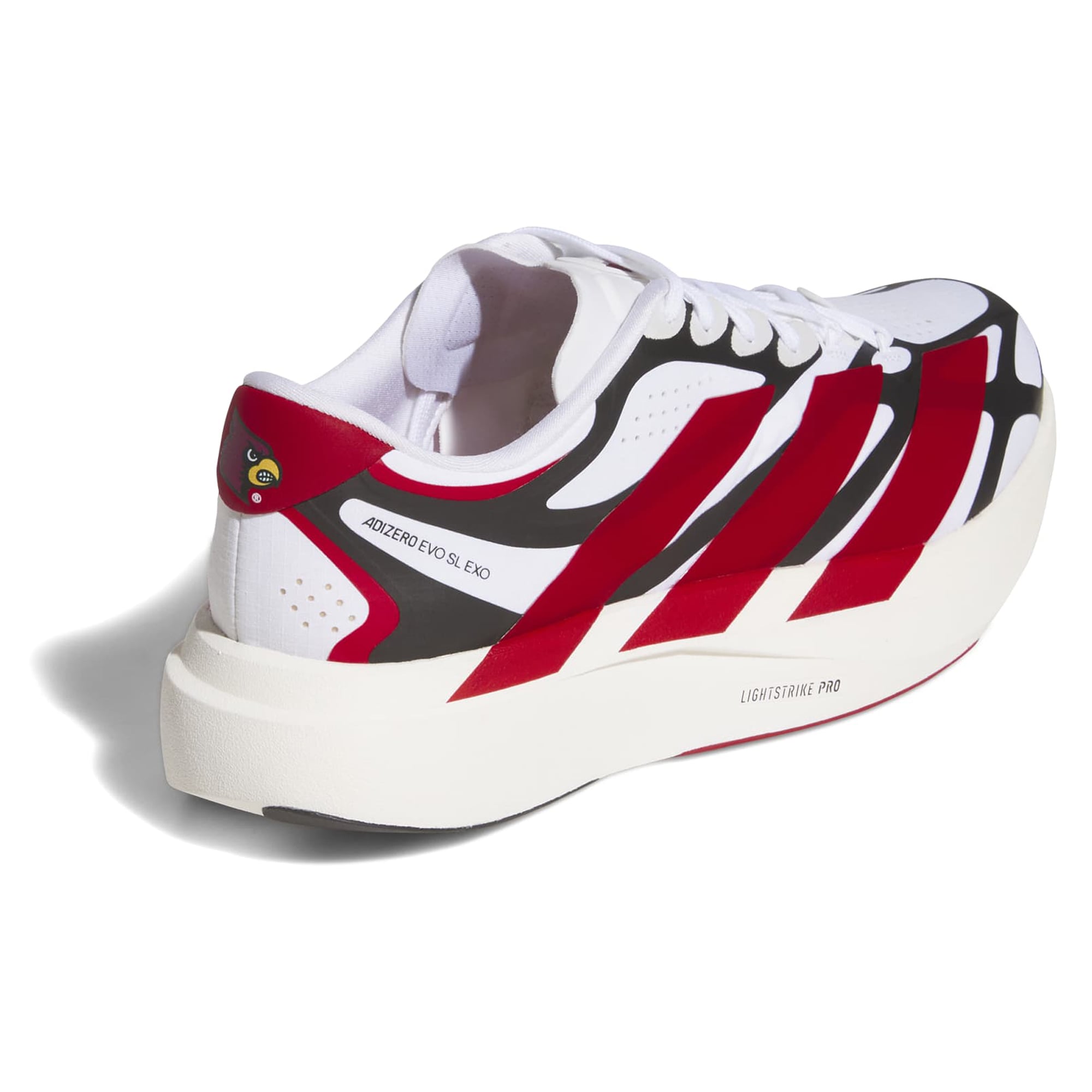 Unisex adidas White Louisville Cardinals Adizero EVO SL EXO Sneakers