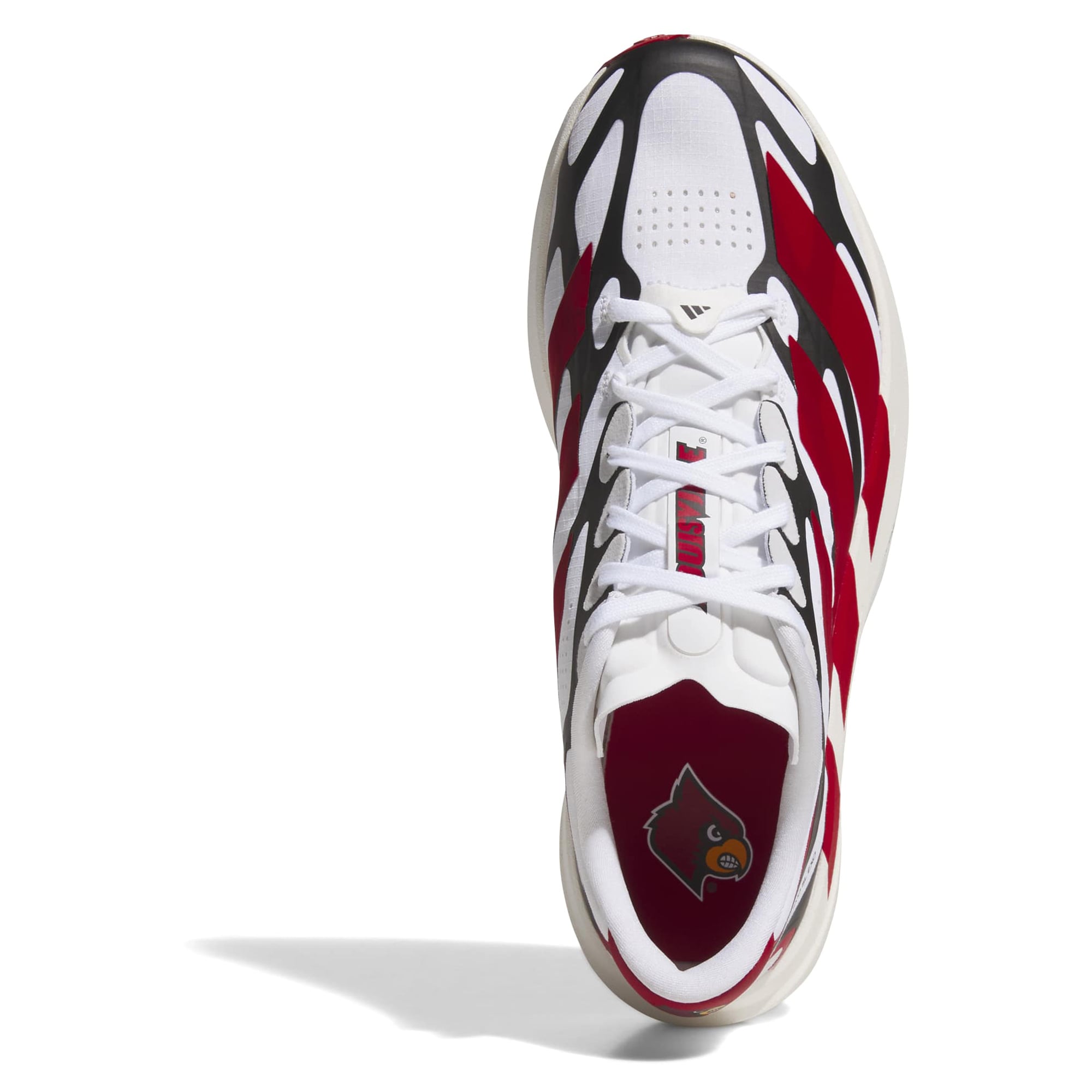 Unisex adidas White Louisville Cardinals Adizero EVO SL EXO Sneakers