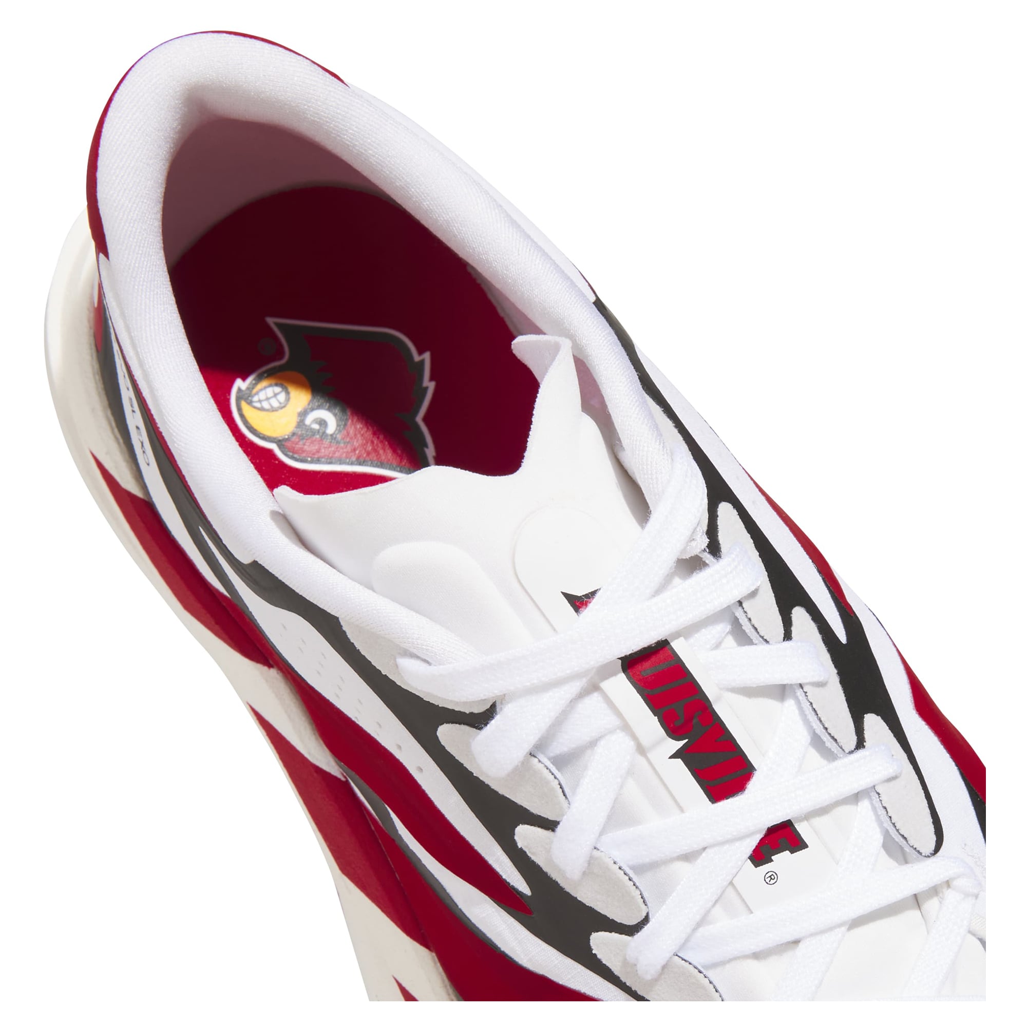 Unisex adidas White Louisville Cardinals Adizero EVO SL EXO Sneakers