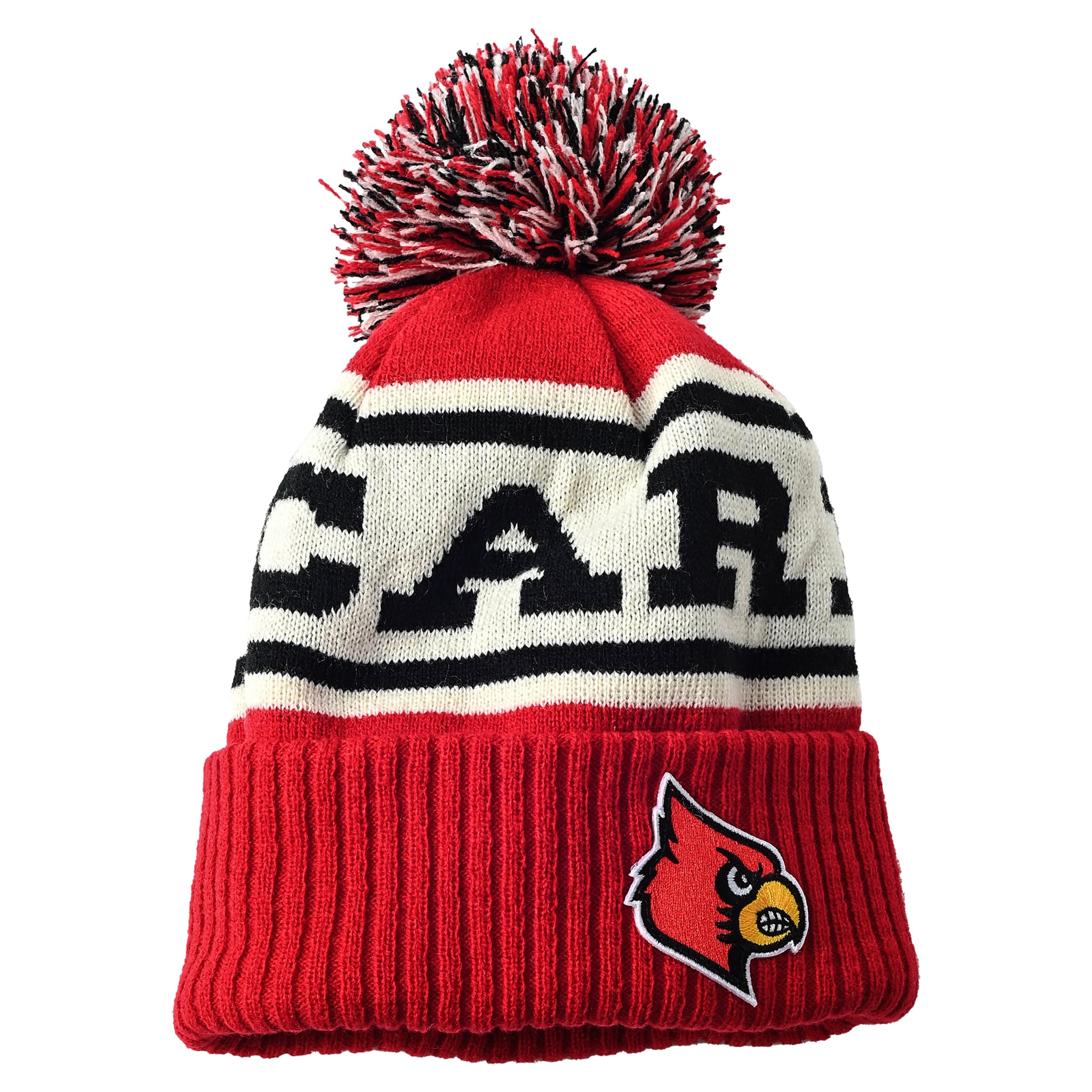 Unisex Roots of Fight x Louisville Cardinals x Muhammad Ali Red Cuffed Knit Hat with Pom