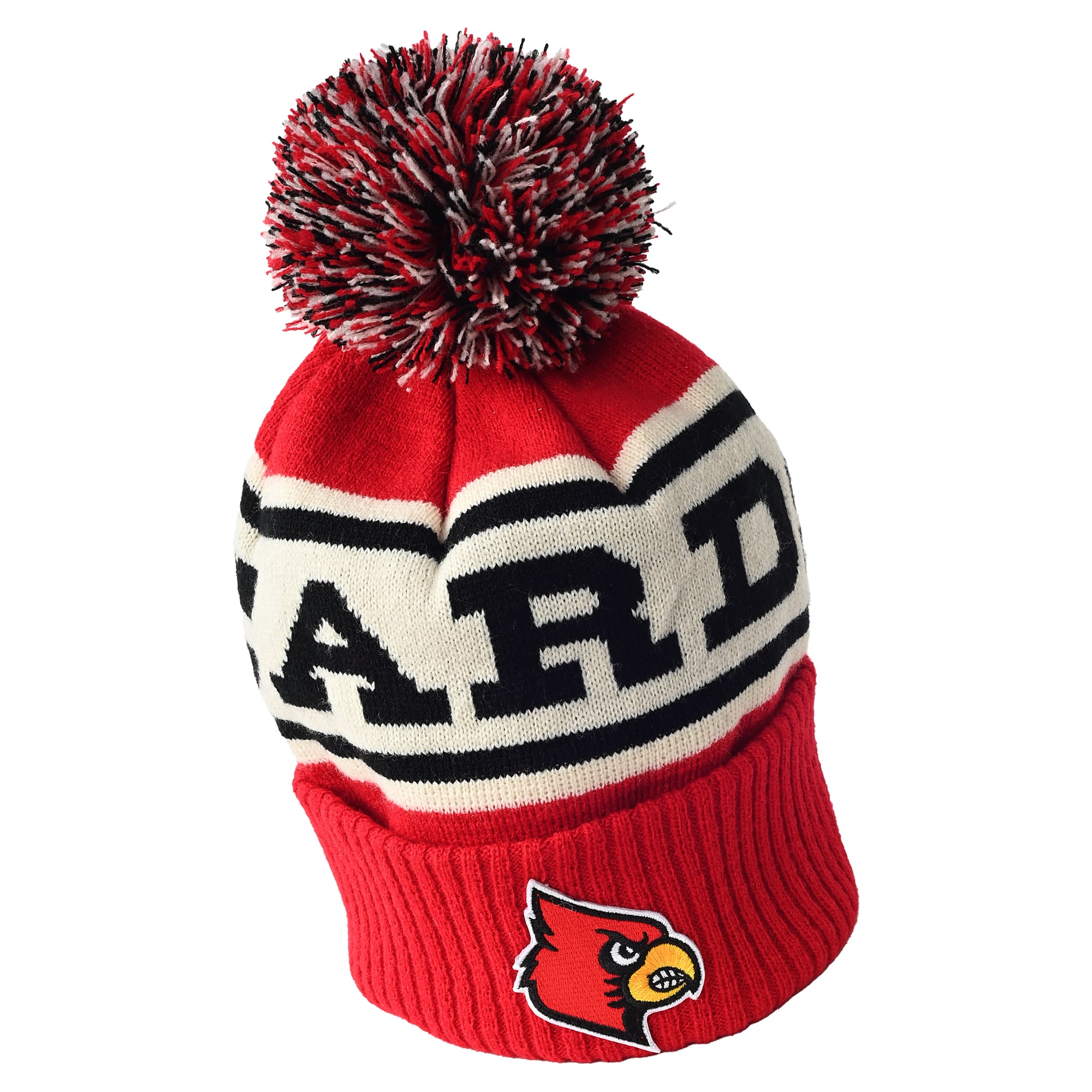 Unisex Roots of Fight x Louisville Cardinals x Muhammad Ali Red Cuffed Knit Hat with Pom