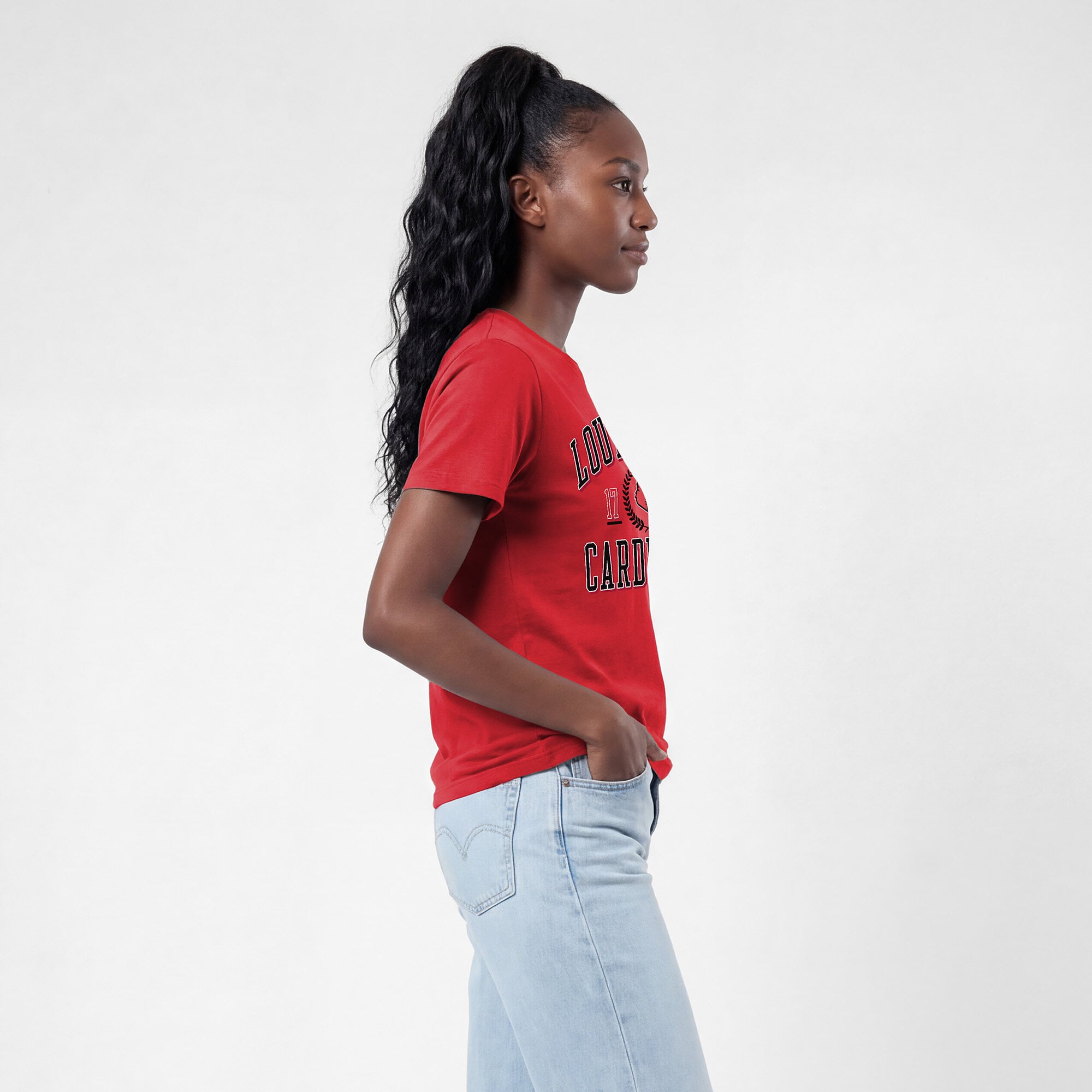 Women's Champion Red Louisville Cardinals Lifestyle T-Shirt