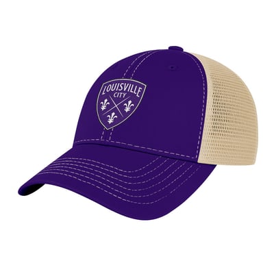 Louisville City FC 1863FC Color Badge Offroad Adjustable Trucker Hat - Purple