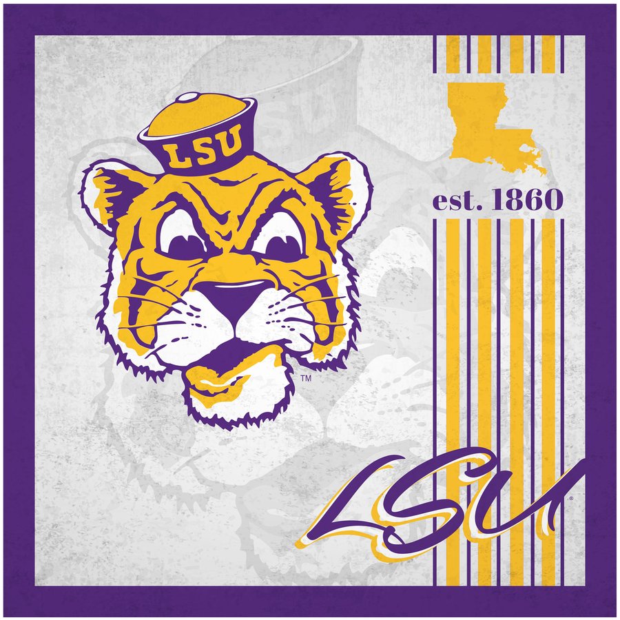Lsu Patch Old Lsu Tiger Logo Alumni Hall Lsu | Vault Retro Brand Cartoon Tiger