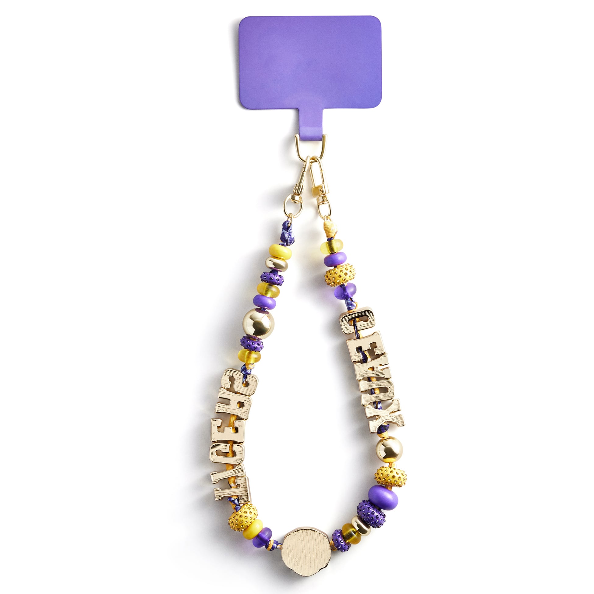 BaubleBar LSU Tigers Beaded Phone Strap