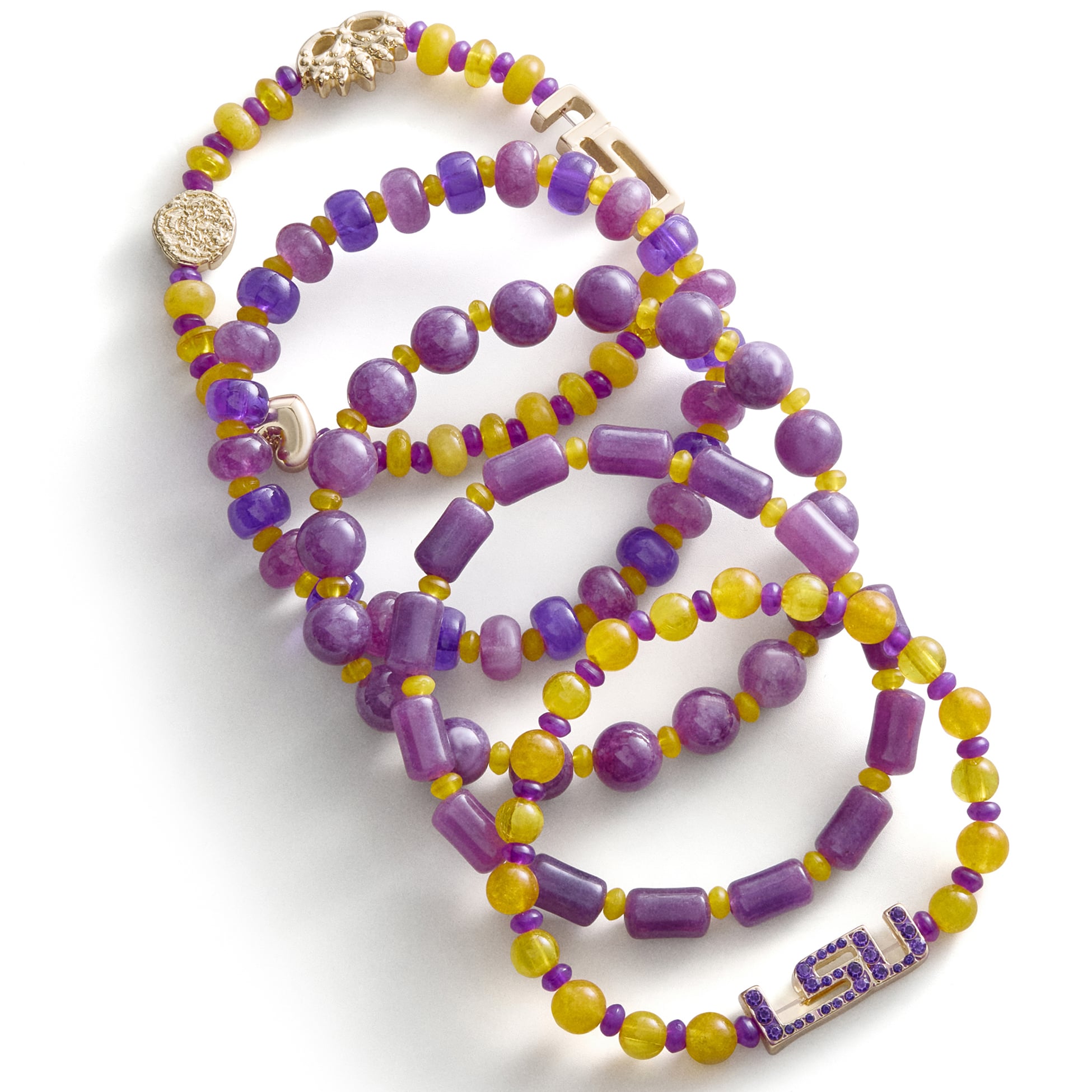 BaubleBar LSU Tigers Five-Piece Bracelet Set