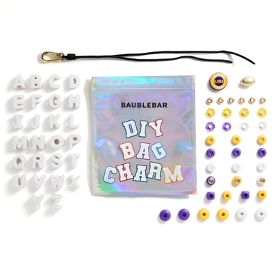 Kit de mini-perles personnalisées pour sac BaubleBar LSU Tigers