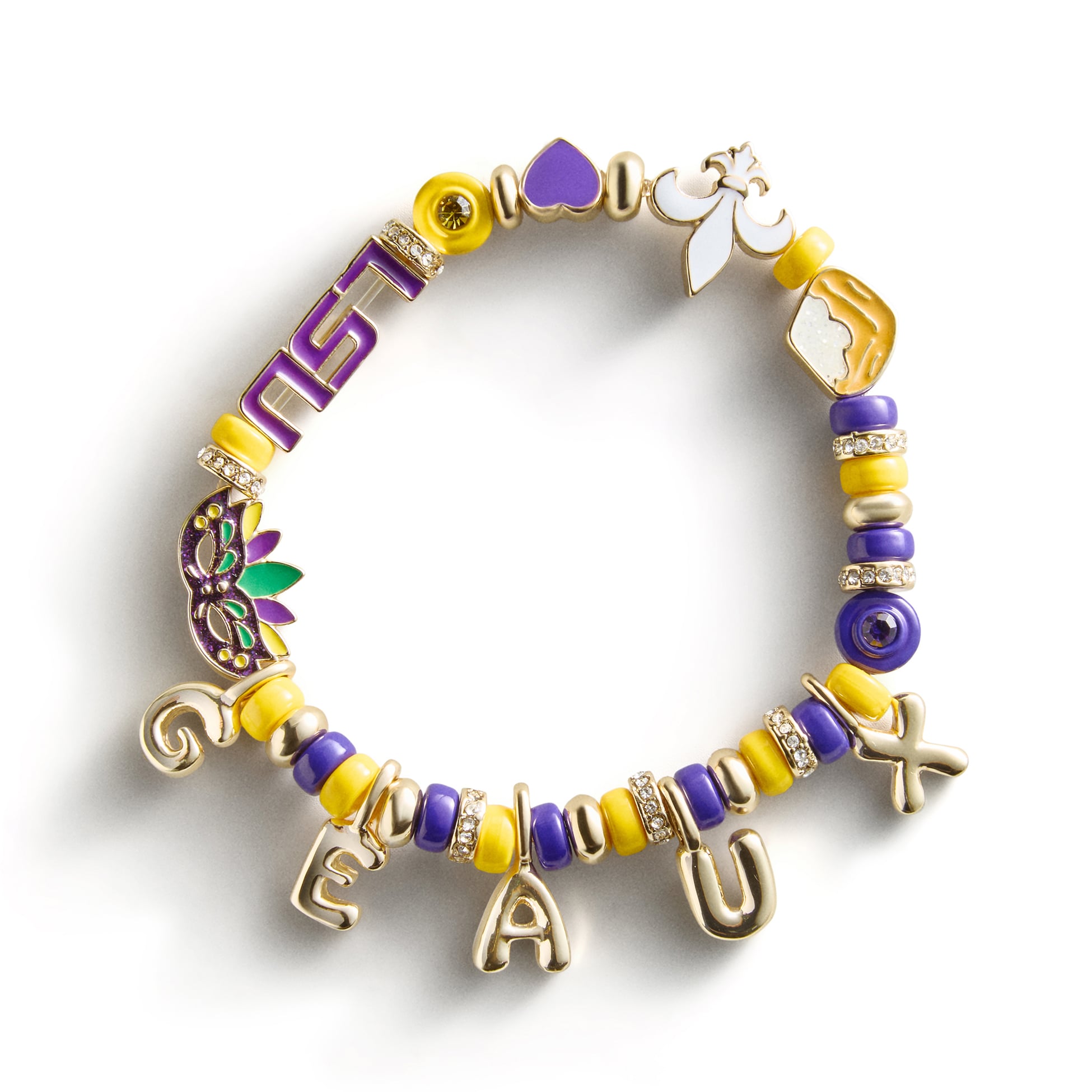 Bracelet BaubleBar à slogan et motif des LSU Tigers
