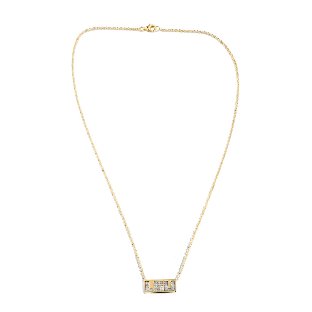 FanDrip Gold LSU Tigers Diamond Pendant Necklace with 18
