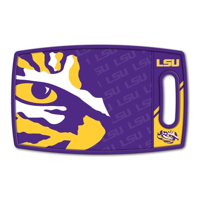 LSU Tigers Fanpoint Logo Series Cutting Board