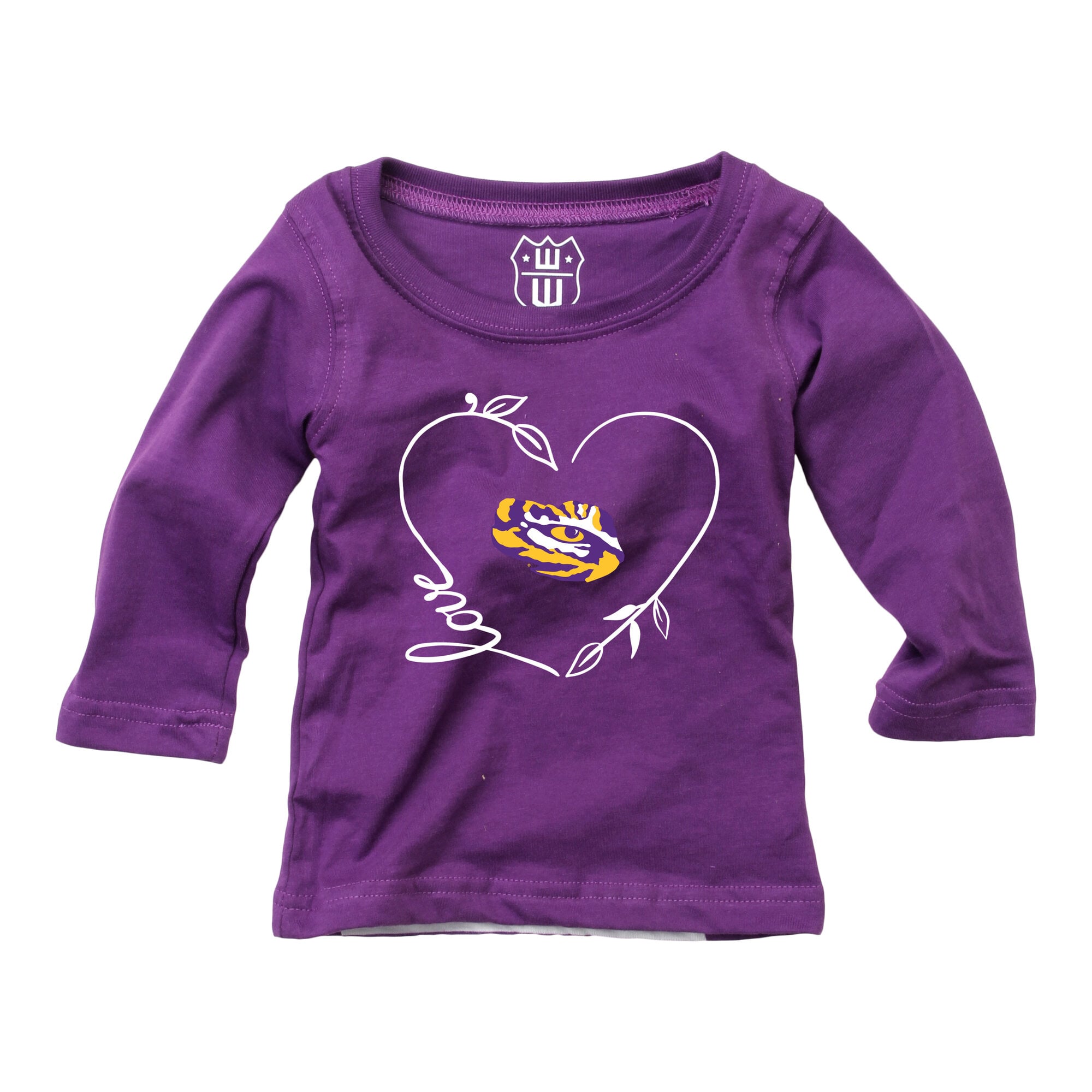 Girls Infant Wes & Willy Purple LSU Tigers Long Sleeve Top and Pant Set