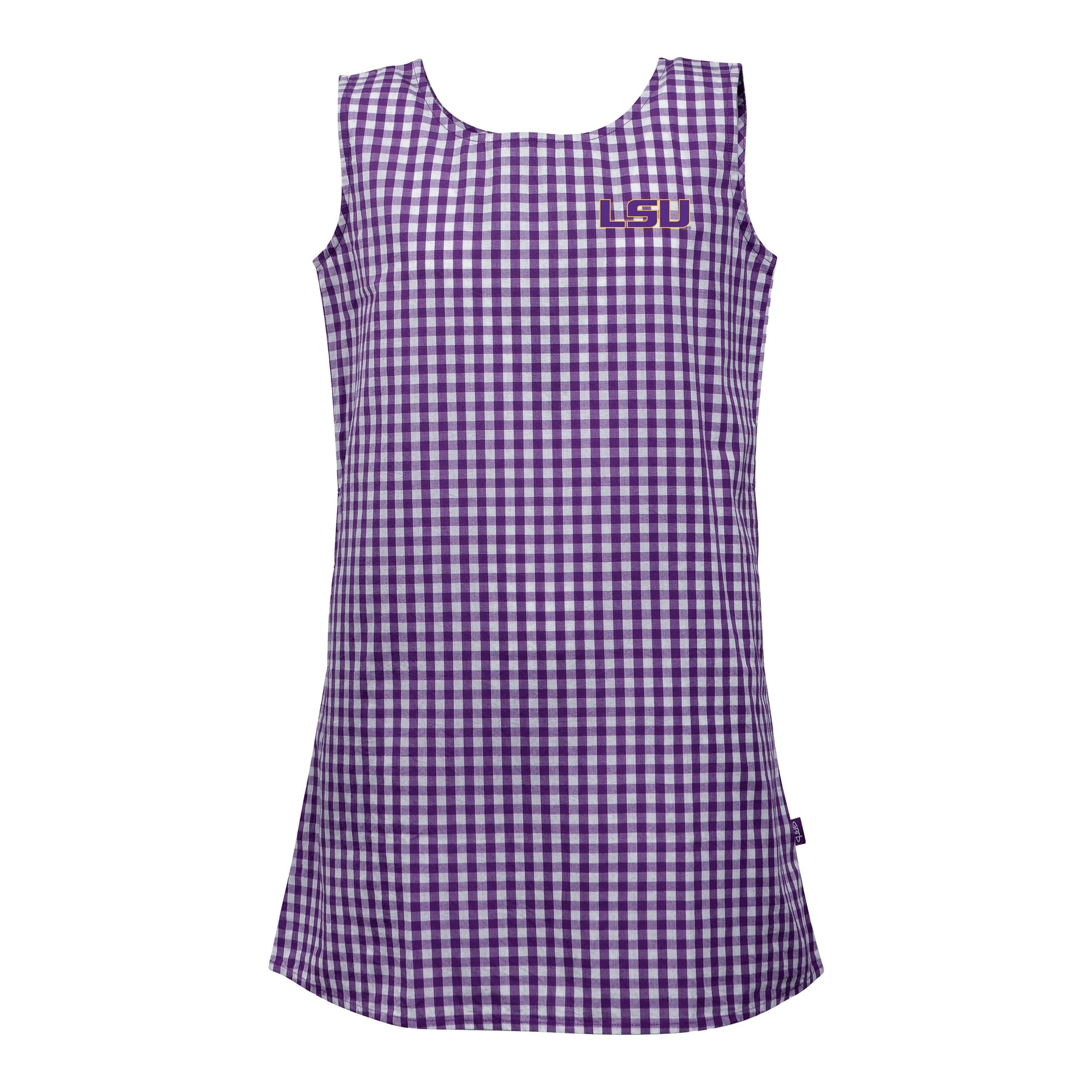 Girls Toddler Garb  Purple LSU Tigers Woven Gingham Dress