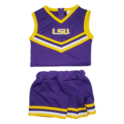 Ensemble deux pièces pour petites filles LSU Tigers Little King, haut à col V et jupe de pom-pom girl - Violet