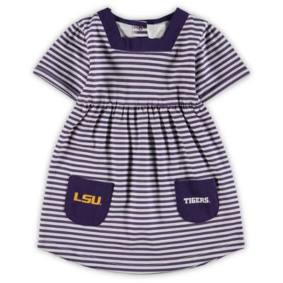 LSU Tigers Girls Toddler Striped Dress - Purple