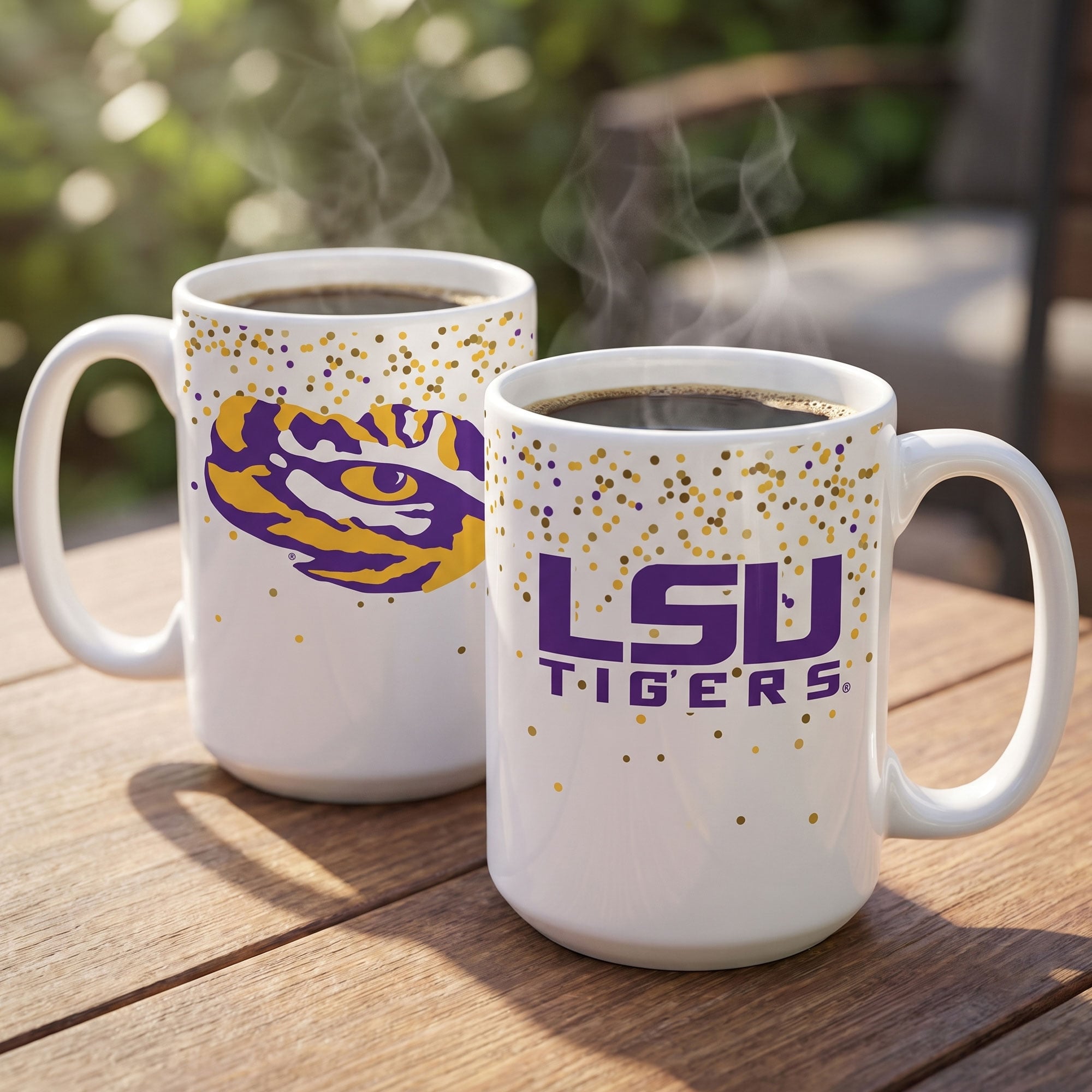 Indigo Falls LSU Tigers Confetti Mug - Set of 2