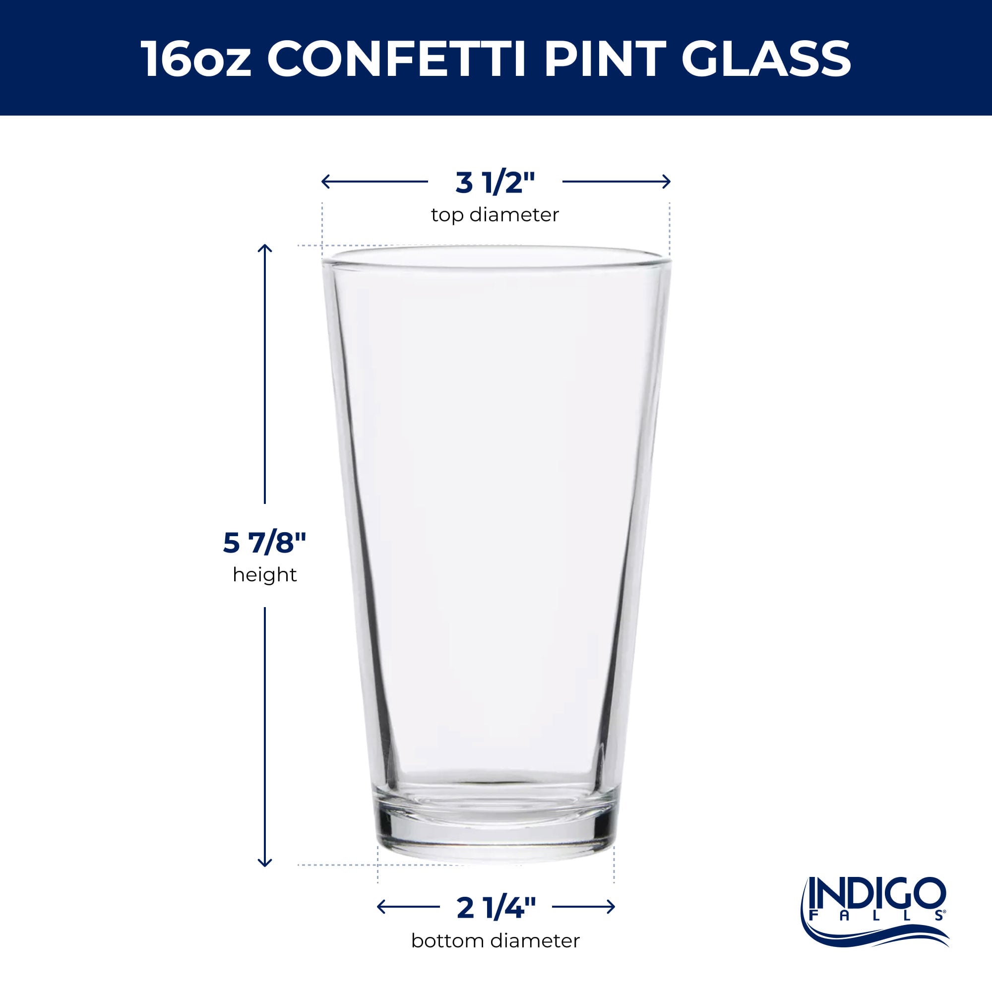 Indigo Falls LSU Tigers Confetti Pints - Set of 2
