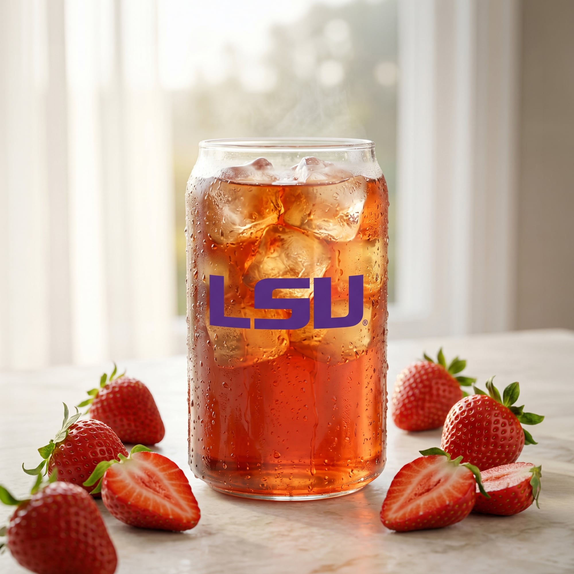 Indigo Falls  LSU Tigers Core Collectors Glass Can 4-Pack Set