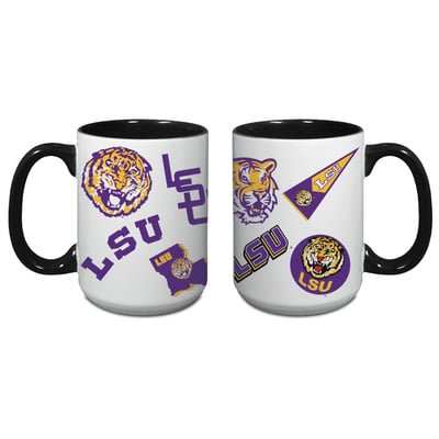 LSU Tigers Indigo Falls Core College Vintage Medley Two-Pack Mug Set
