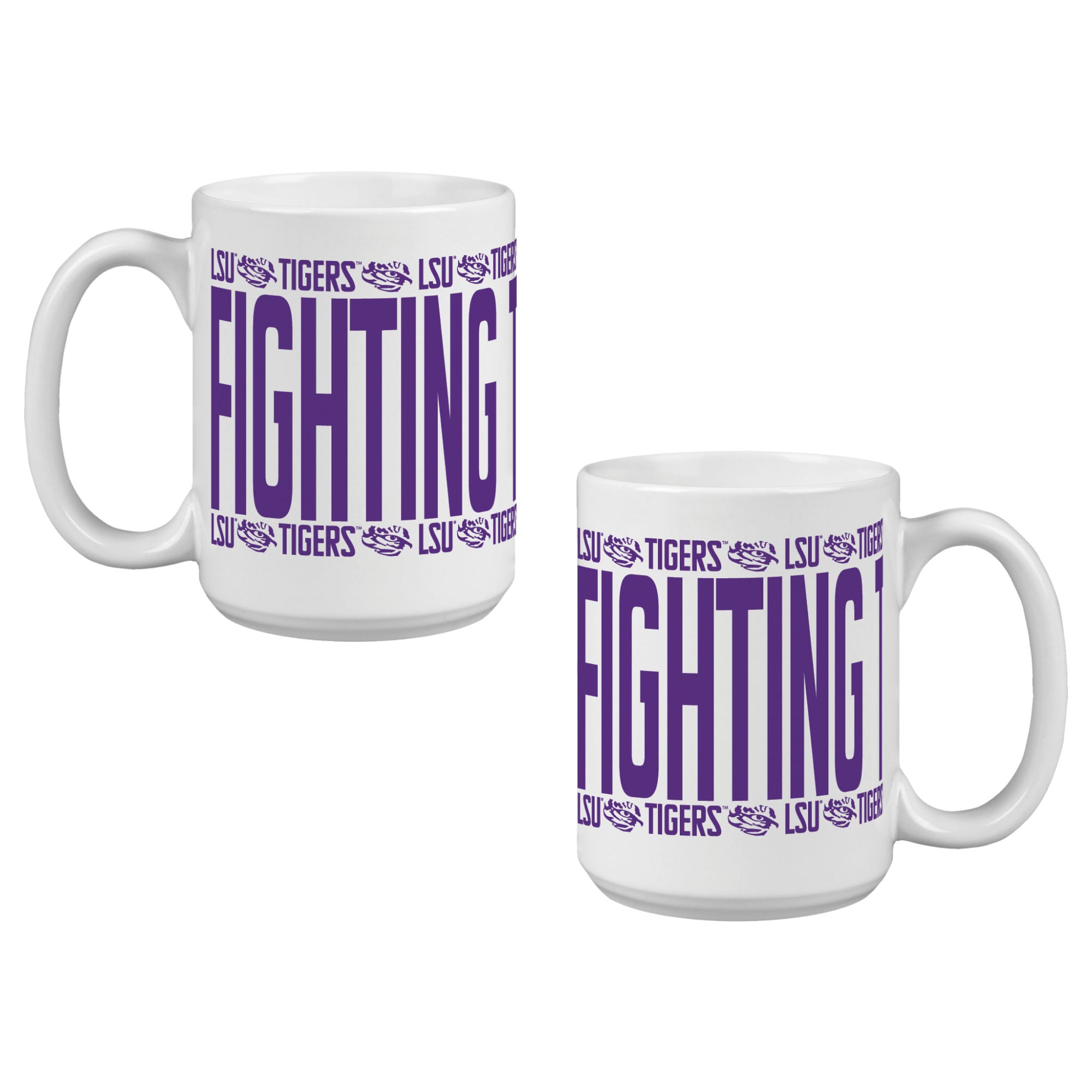 Indigo Falls LSU Tigers Elevated Mug - Set of 2