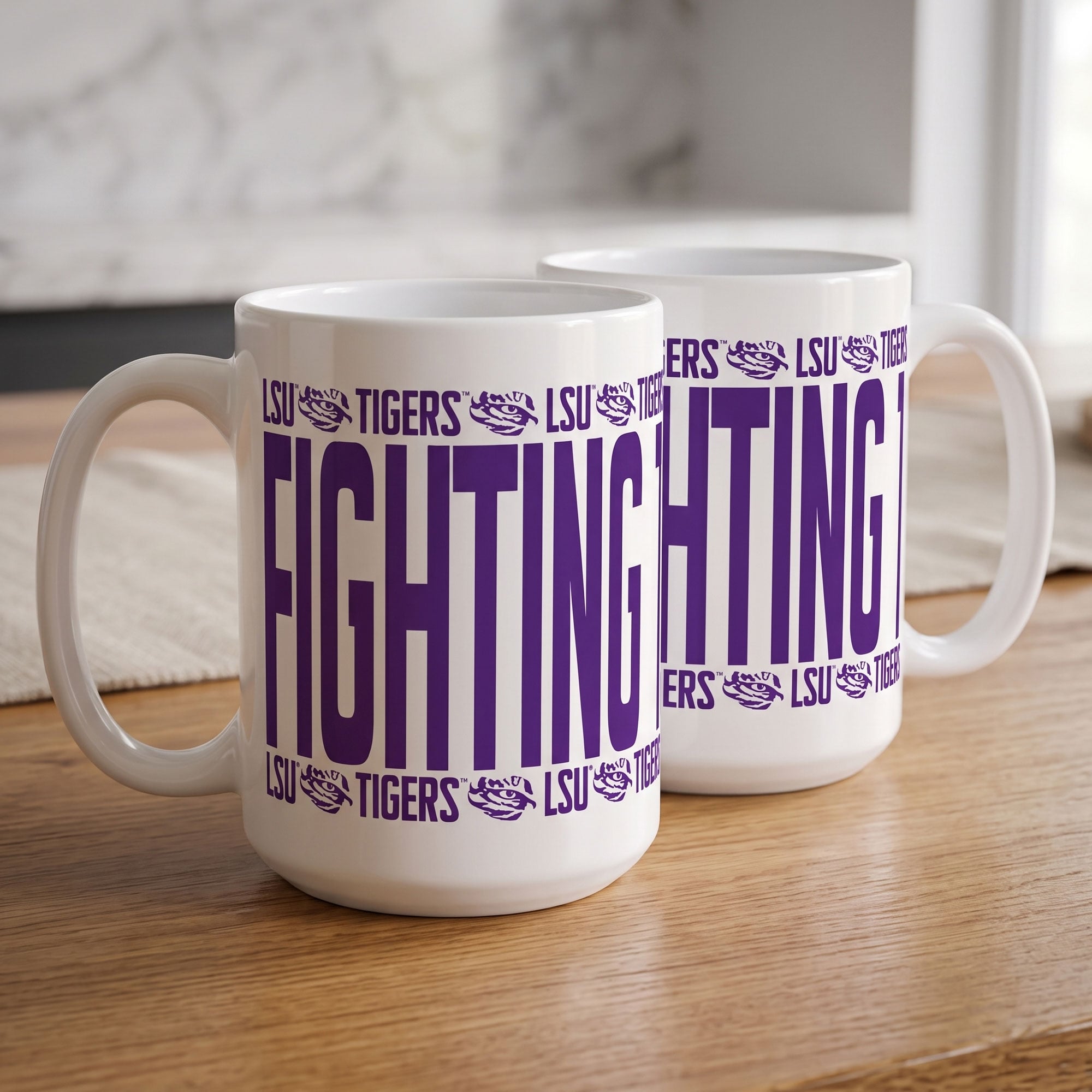 Indigo Falls LSU Tigers Elevated Mug - Set of 2