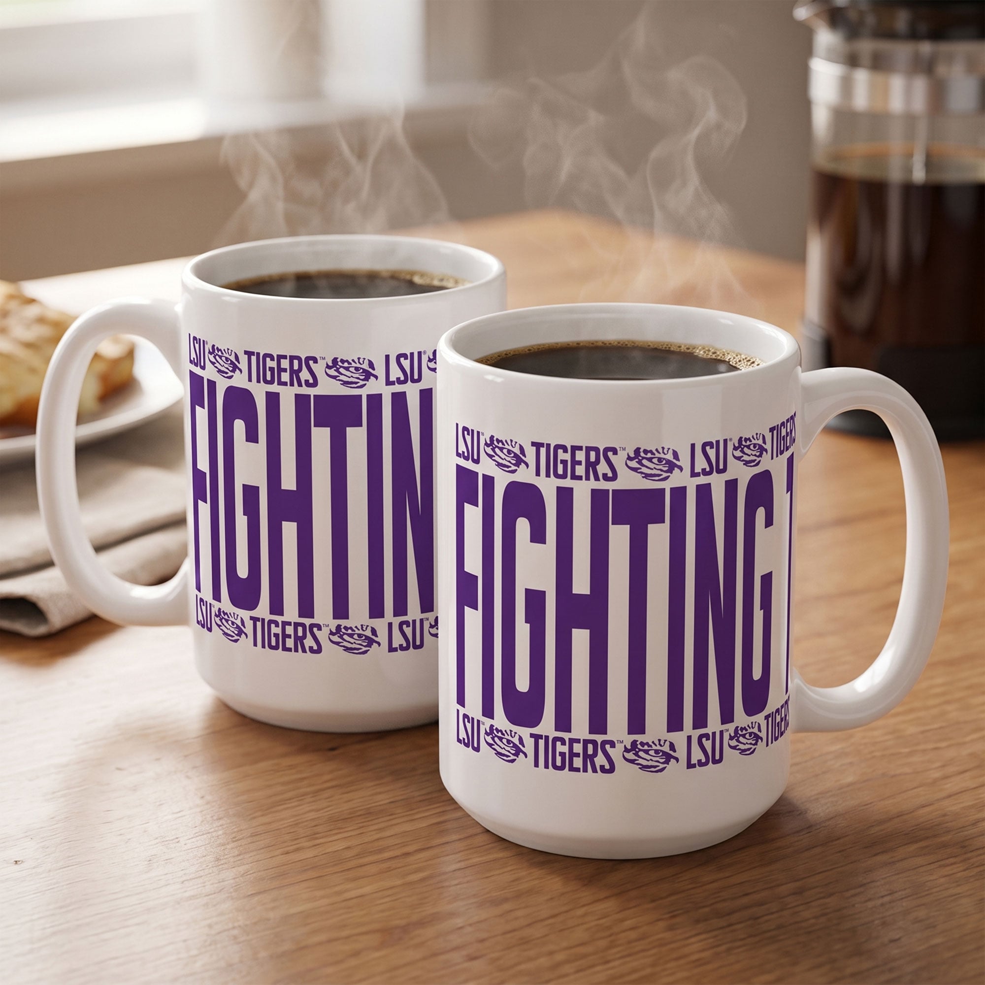 Indigo Falls LSU Tigers Elevated Mug - Set of 2