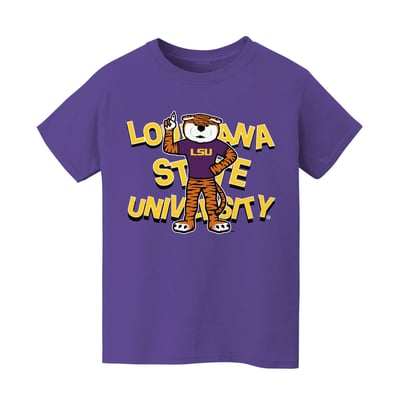 LSU Tigers Vive La Fete Infant Mascot & Name T-Shirt - Purple