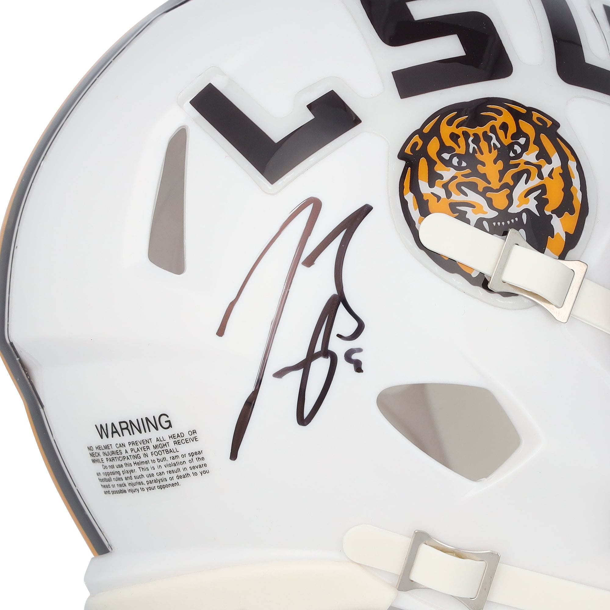 Joe Burrow LSU Tigers Autographed Riddell White Speed Mini Helmet