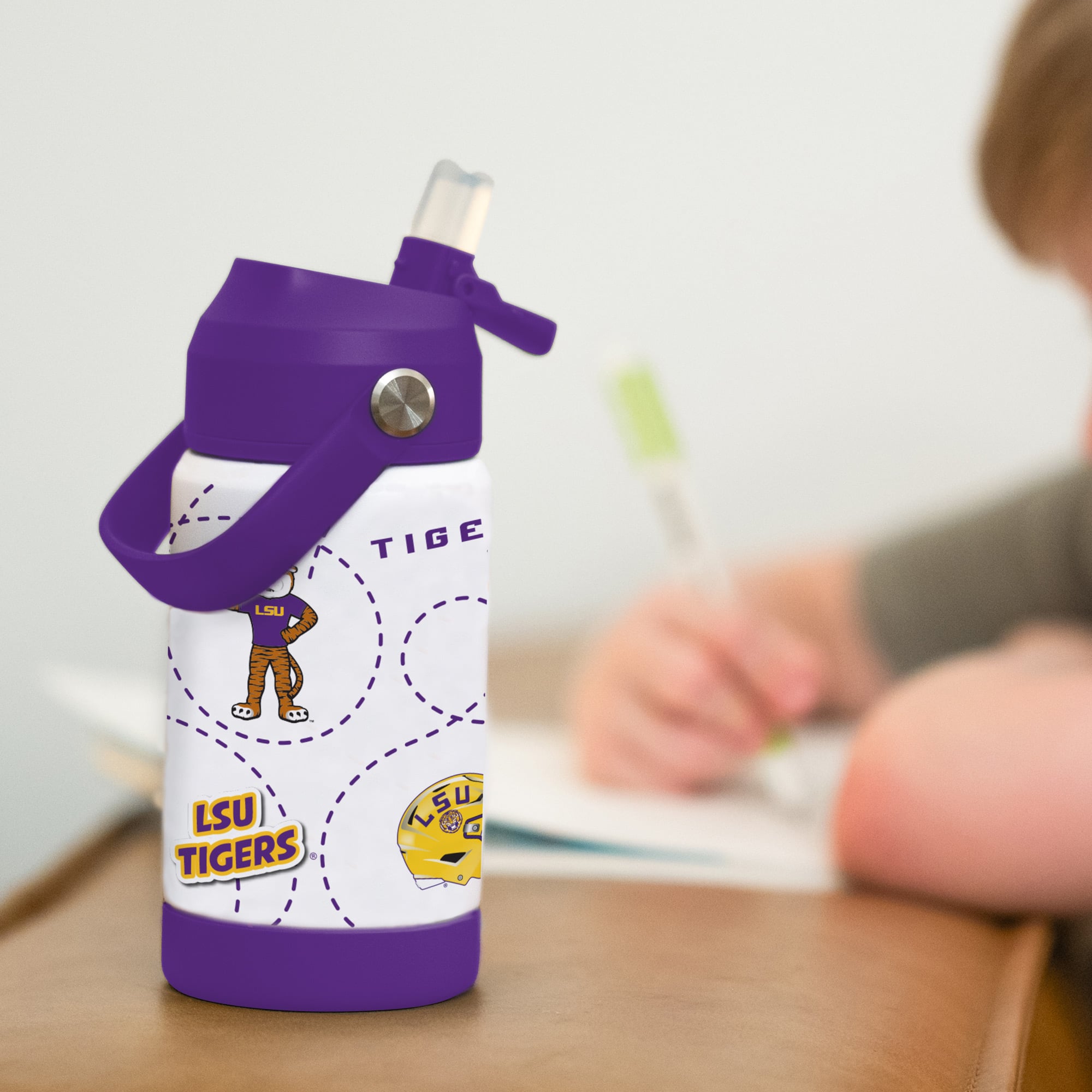 Bouteille à l'effigie de la mascotte des LSU Tigers (Logo Brands), 355 ml