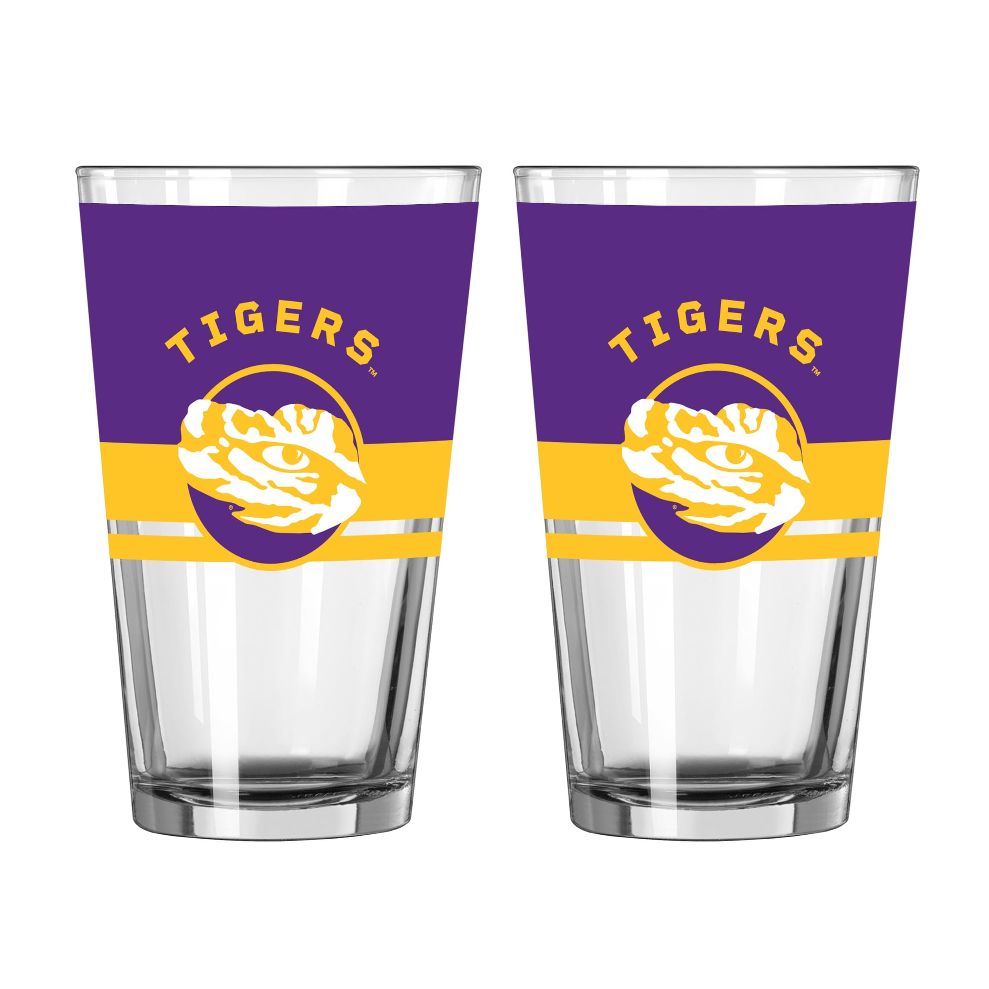 Ensemble de deux verres à bière Horizon 16 oz Logo Brands LSU Tigers