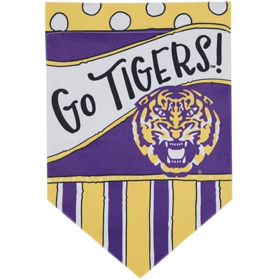 LSU Tigers 12'' x 18'' Dots & Stripes Double-Sided Flag