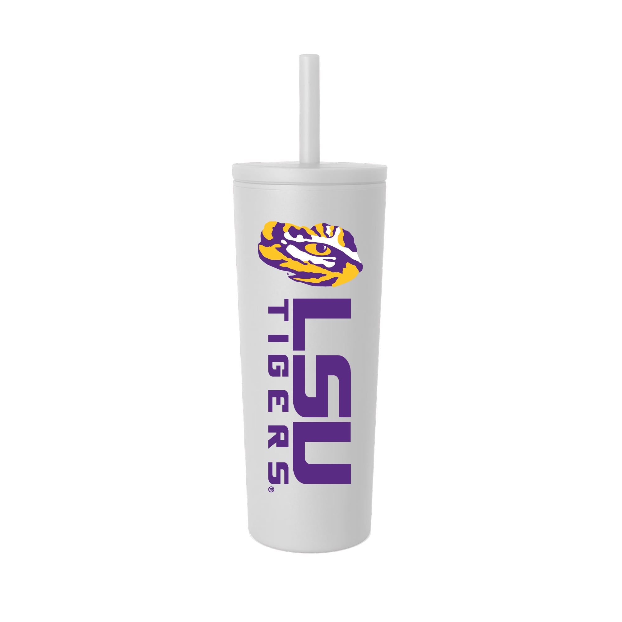 LSU Tigers 24oz. No Spill Straw Tumbler