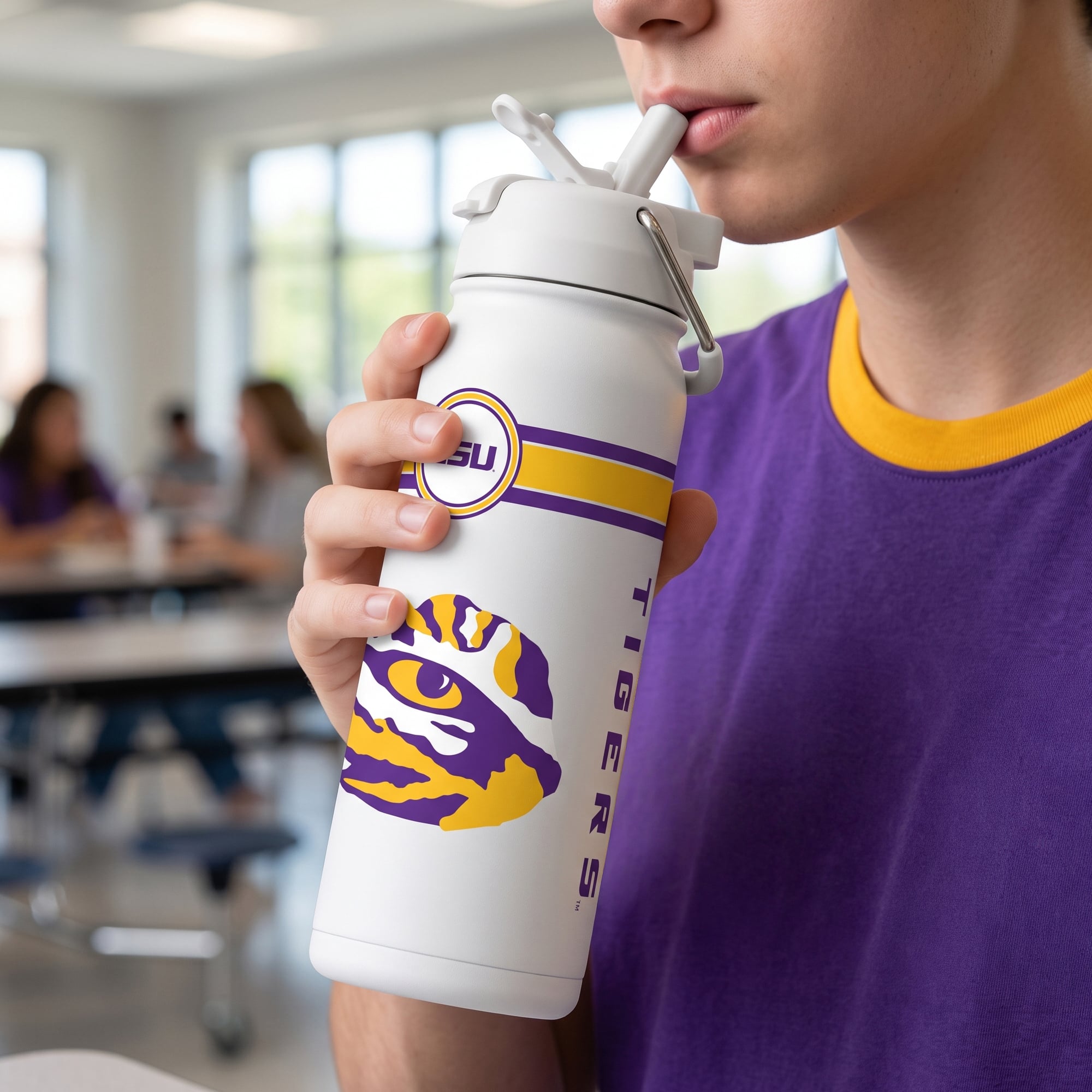 LSU Tigers 24oz. Triple Option Bottle