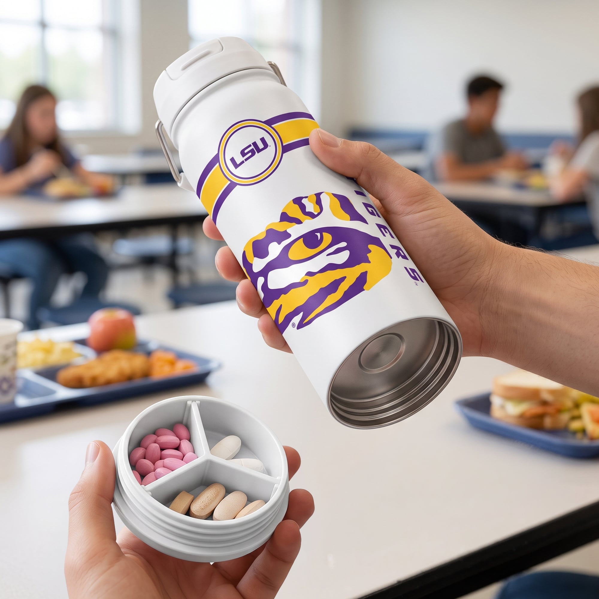 LSU Tigers 24oz. Triple Option Bottle