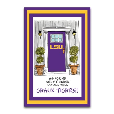 Drapeau de jardin LSU Tigers « As For Me » 30 x 45 cm