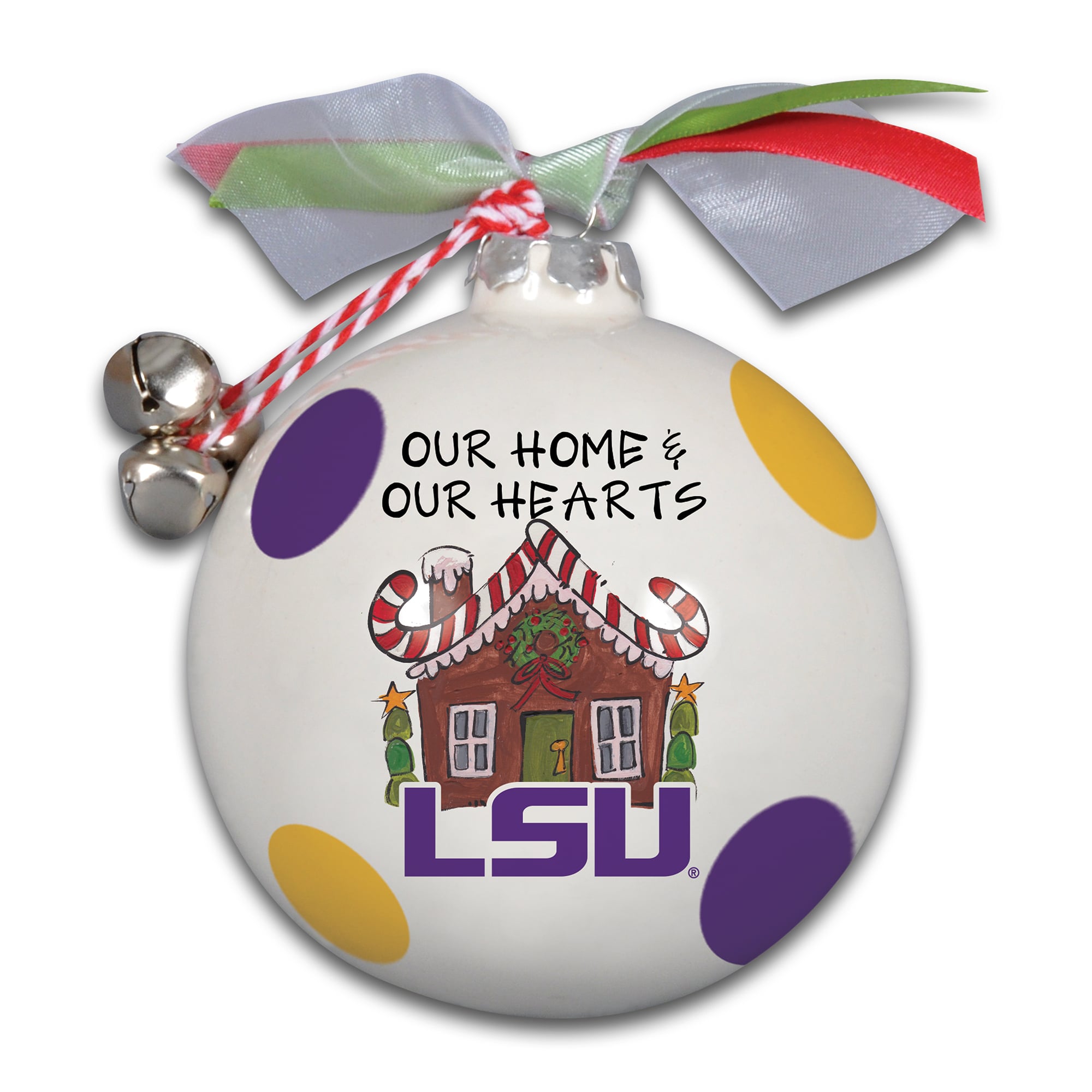 Ornement LSU Tigers Home & Hearts