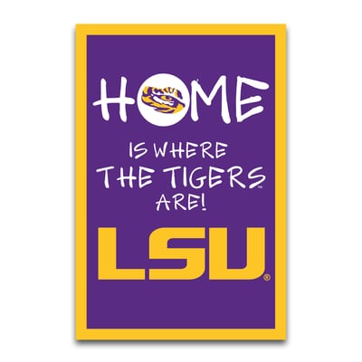Drapeau de jardin LSU Tigers « Home Is Where » (30 x 45 cm)