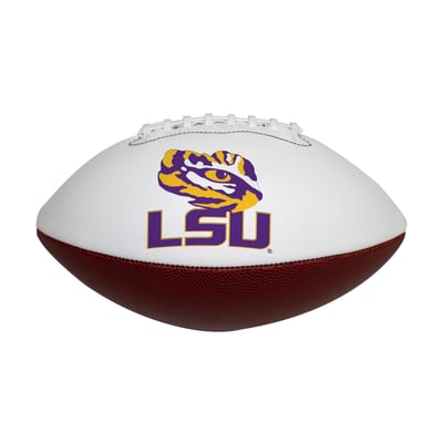 LSU Tigers Official Size Logo Autograph Football