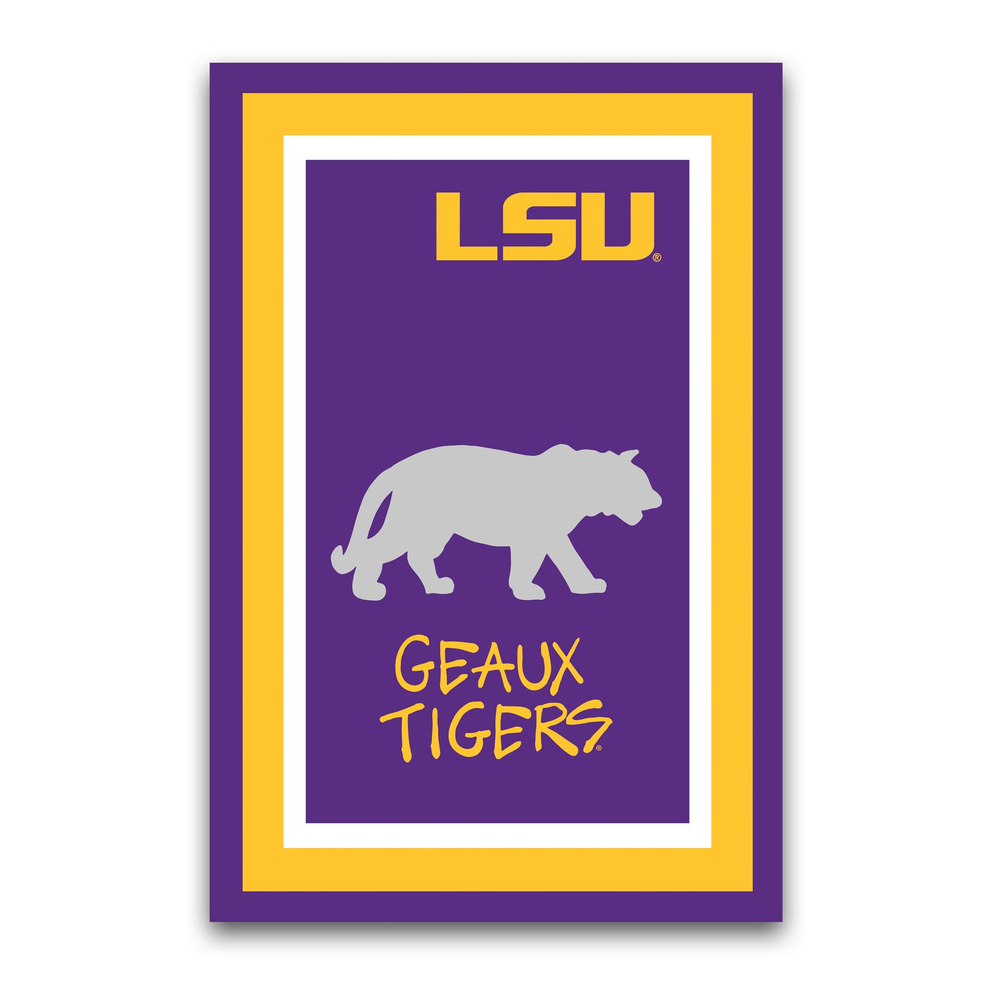 Drapeau de jardin avec le logo de l'équipe des LSU Tigers