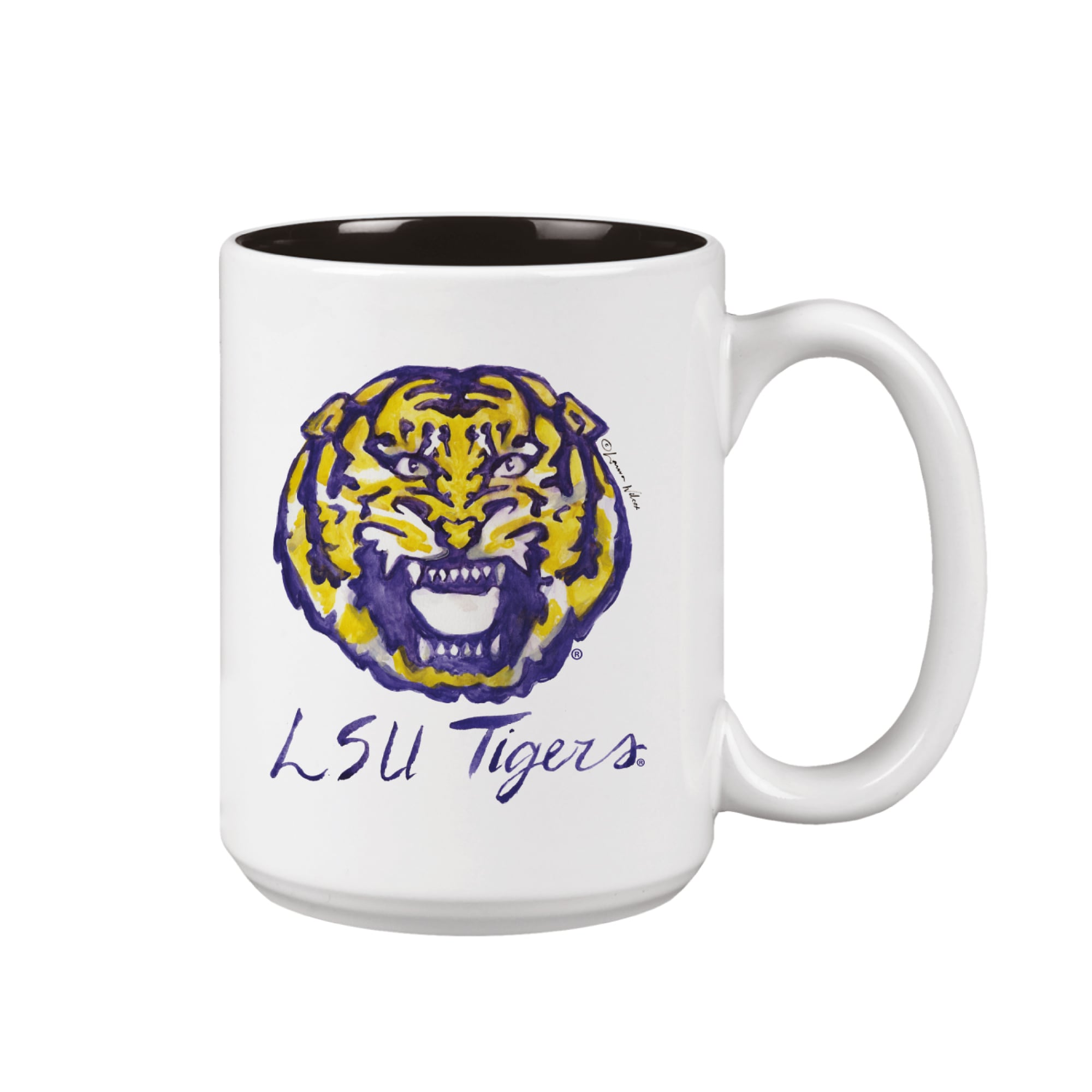 Ensemble de deux tasses LSU Tigers de 44 cl (15 oz) à l'effigie de la mascotte Laura Wilcox
