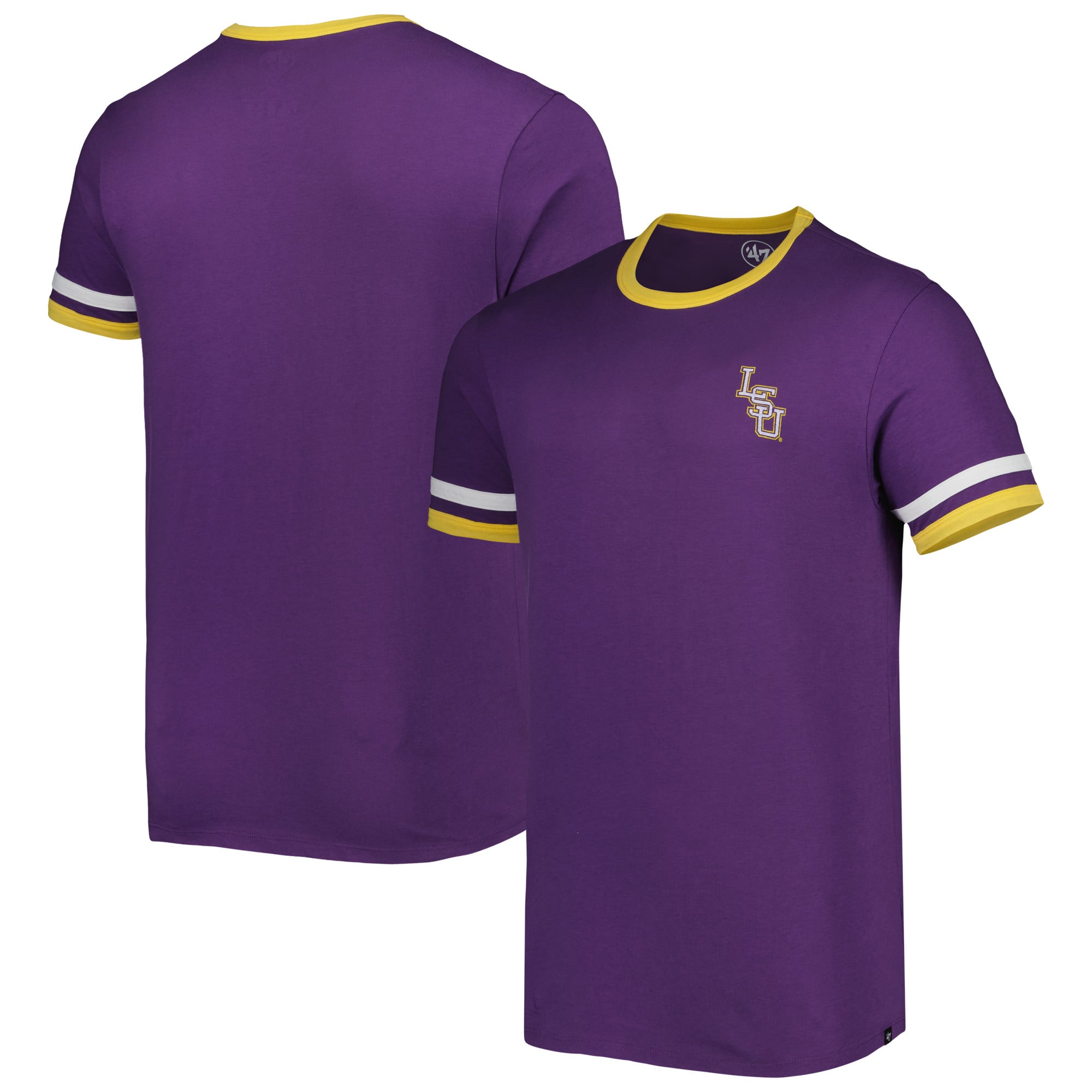 Men's '47 Purple LSU Tigers Otis Ringer T-Shirt