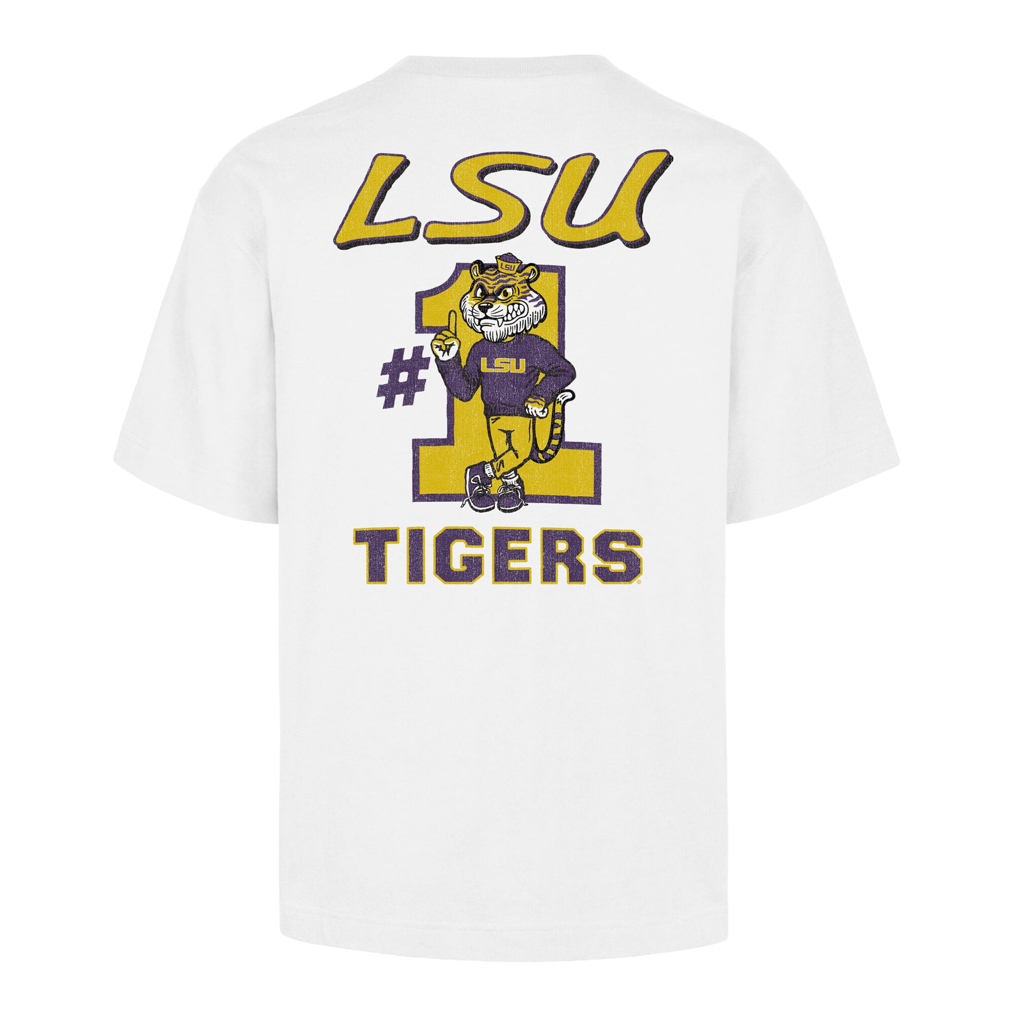 Men's '47 White LSU Tigers #1 Mascot Foundation T-Shirt