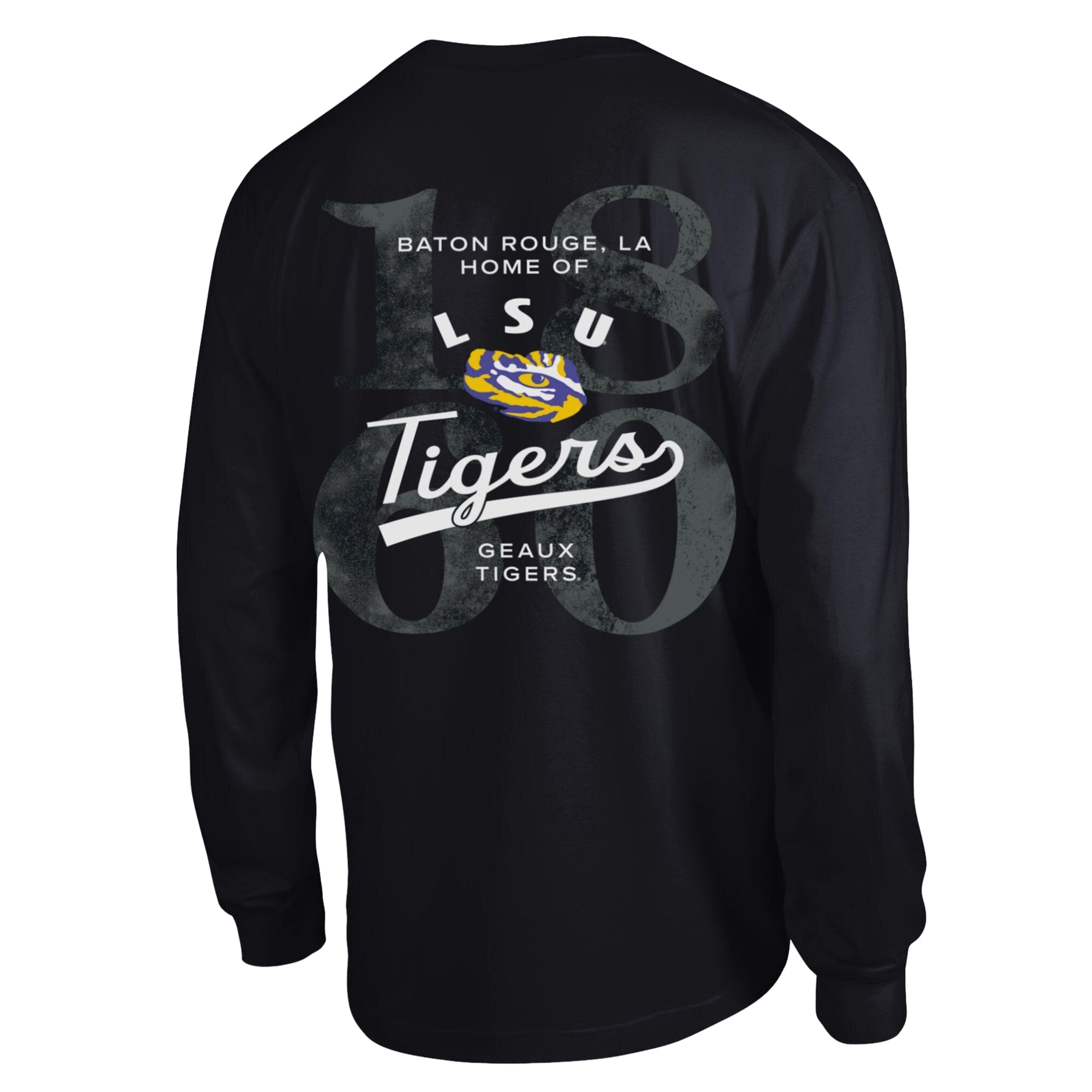 Men's Champion Black LSU Tigers Laminated All-Star Long Sleeve T-Shirt